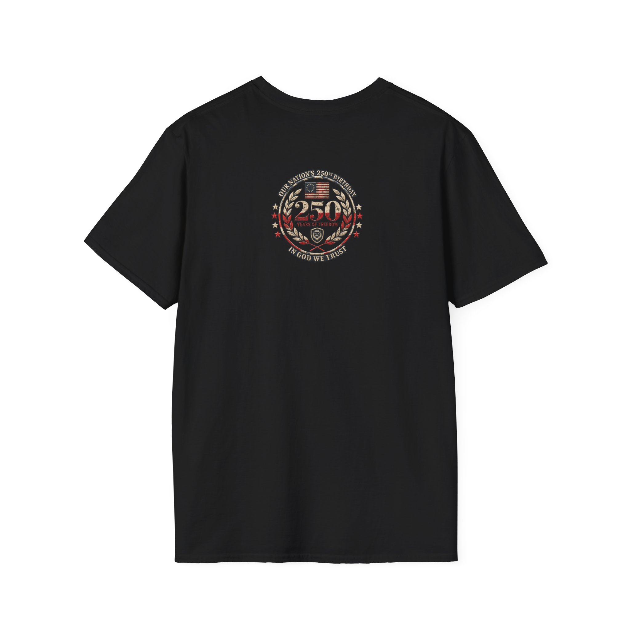 Valuetainment Flb Flag Script Unisex Softstyle T-Shirt - Image 2