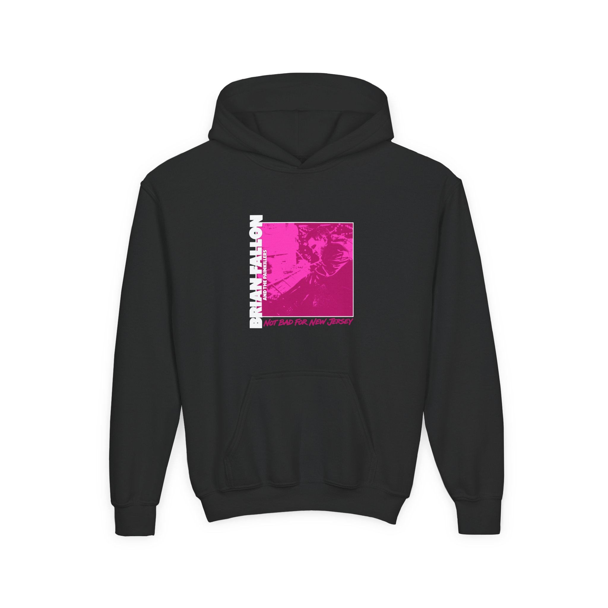 Brian Fallon Not Bad Pink Graphic Youth Heavy Blend Hooded Sweatshirt