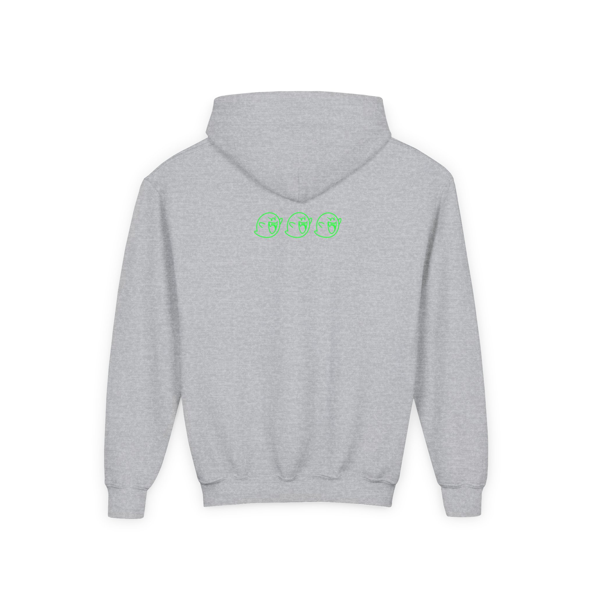 NTD Luigi™ and Boo Youth Heavy Blend Hooded Sweatshirt - Image 6