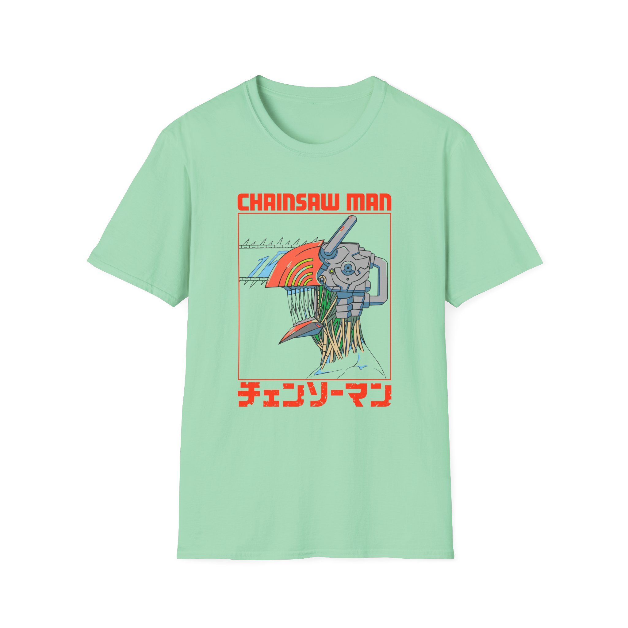 Chainsaw Man Three Tone Unisex Softstyle T-Shirt - Image 9