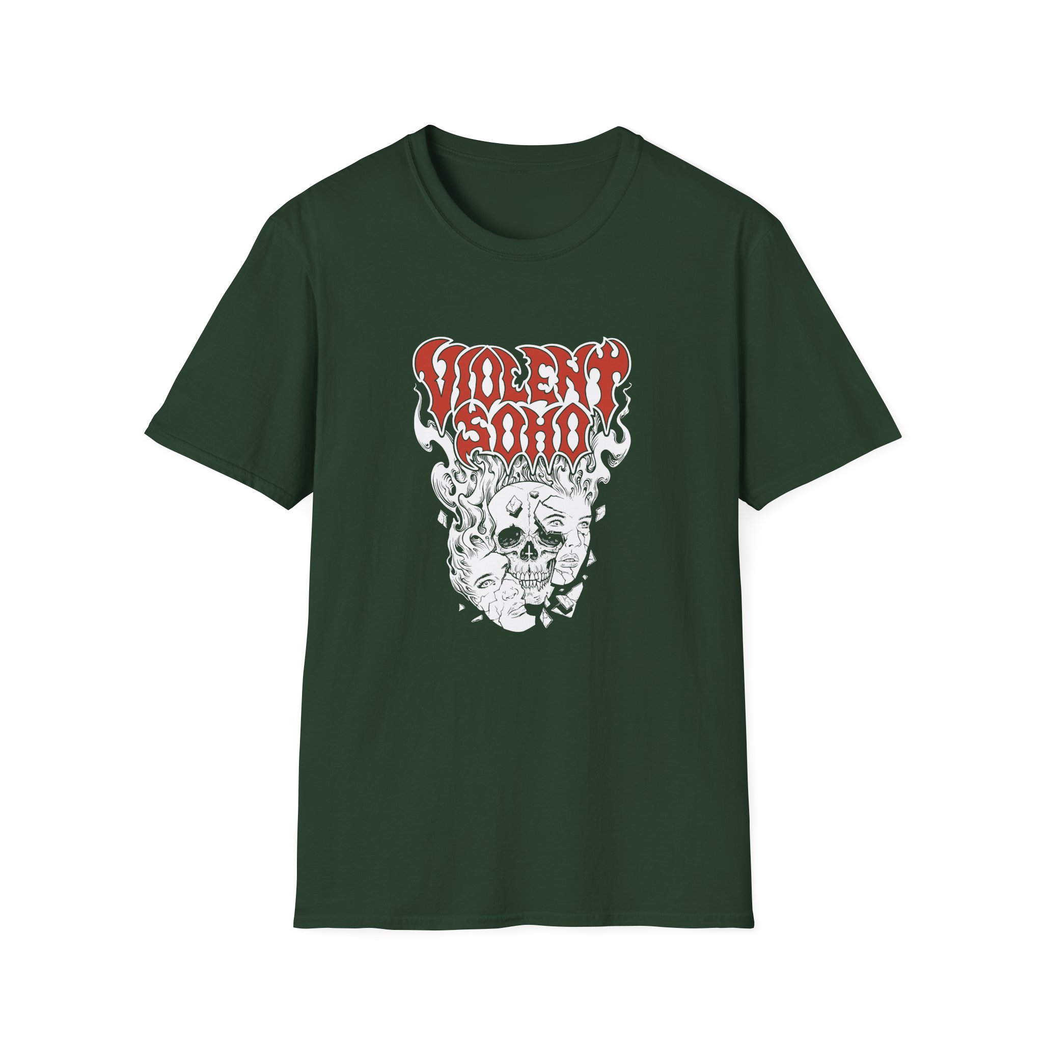 Violent Soho Murdoch Skull Unisex Softstyle T-Shirt - Image 9