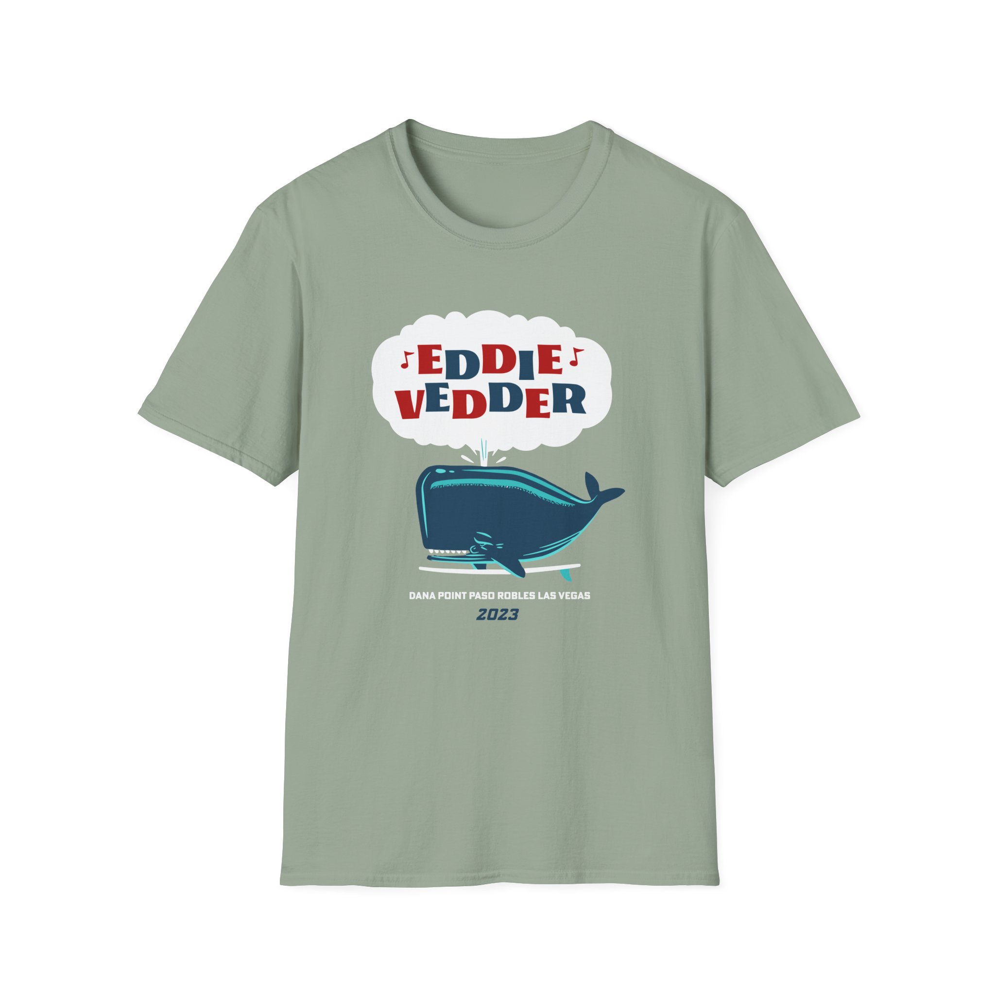 Eddie Vedder Whale Unisex Softstyle T-Shirt - Image 5