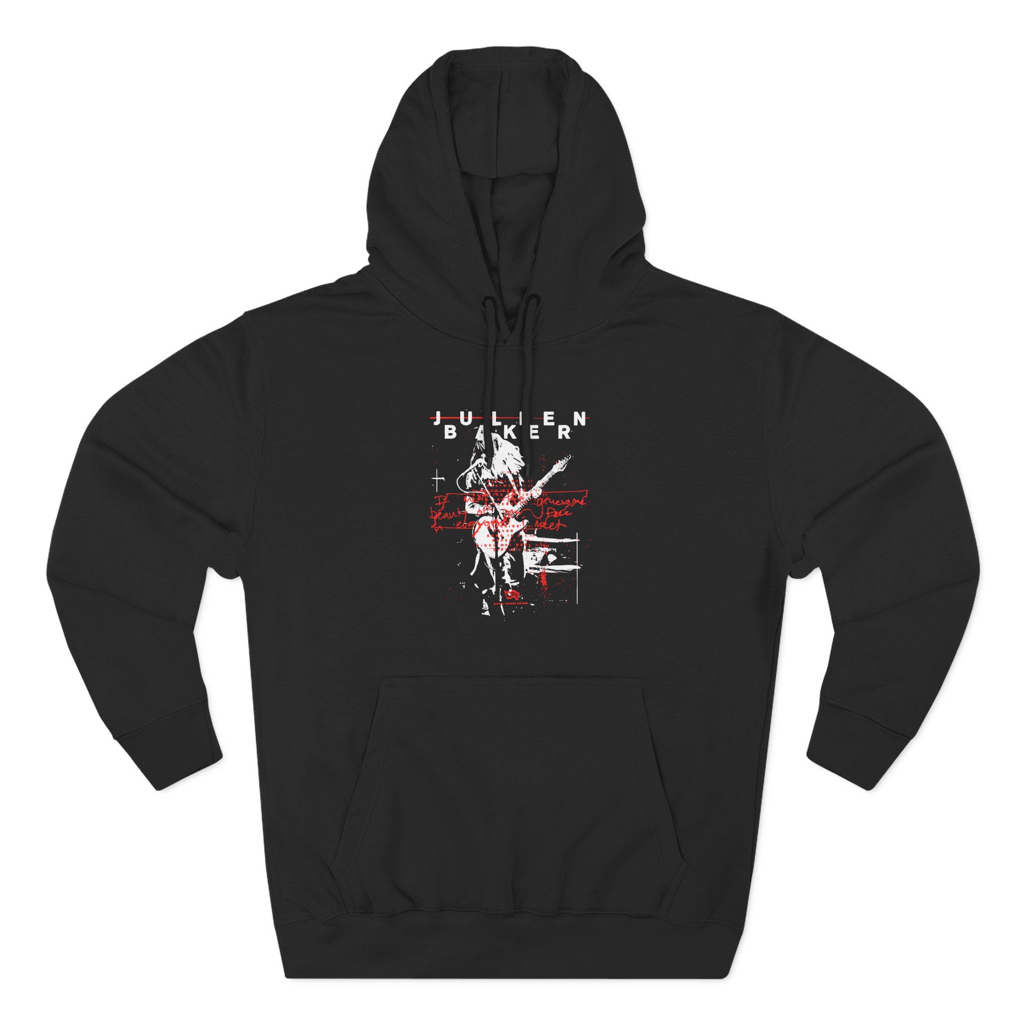 Julien Baker Live Flier Three-Panel Fleece Hoodie