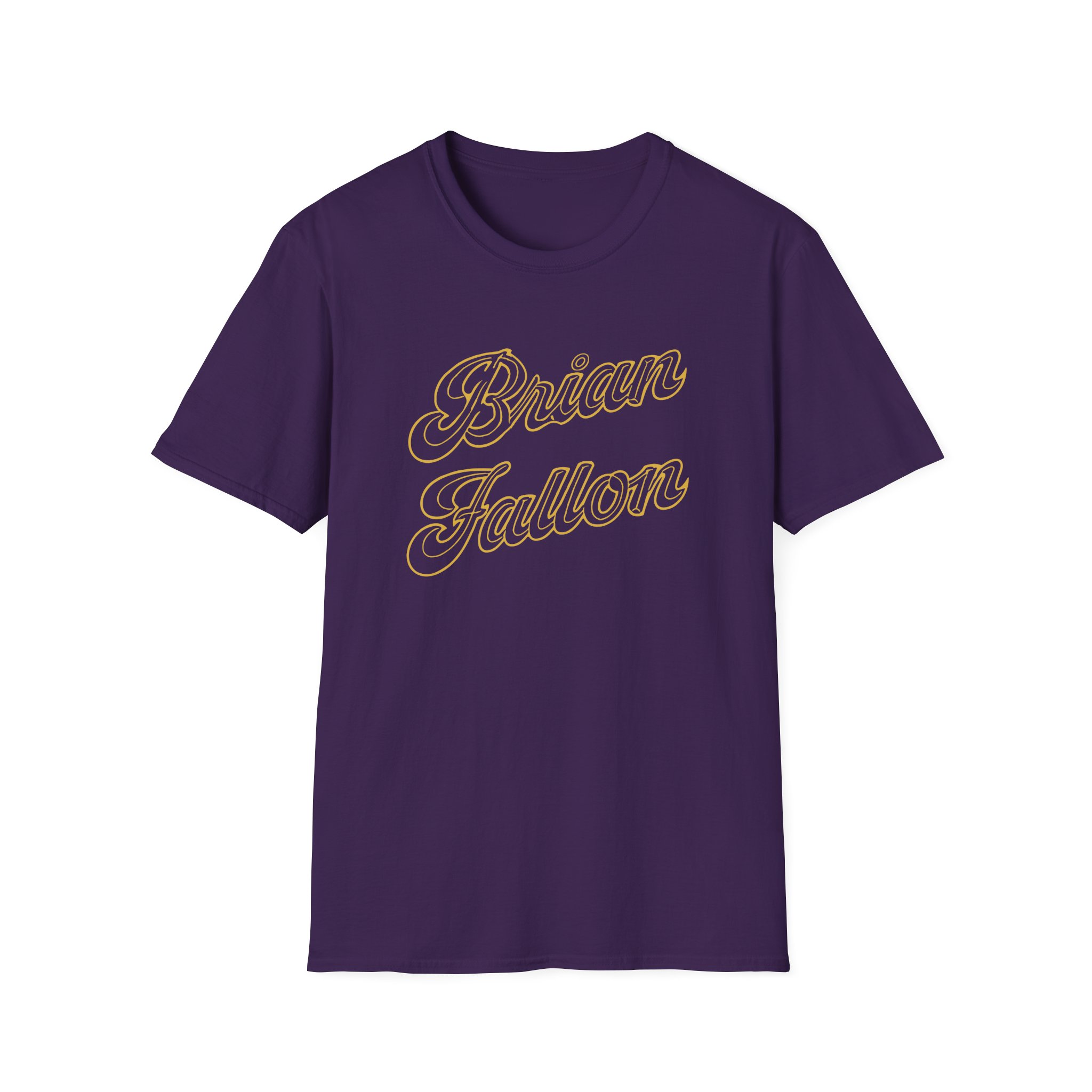 Brian Fallon Gold Text Unisex Softstyle T-Shirt - Image 7