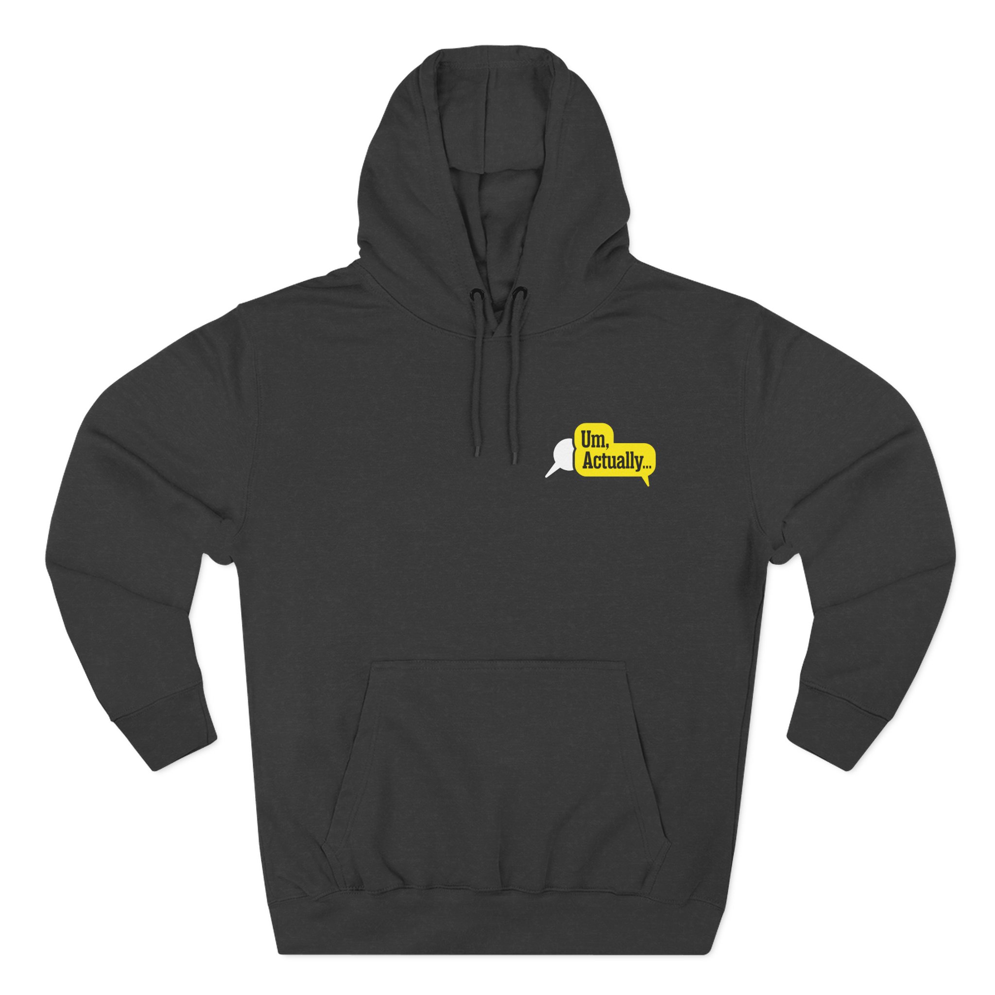 Dropout Um, Actually Fact Checker Three-Panel Fleece Hoodie - Image 3
