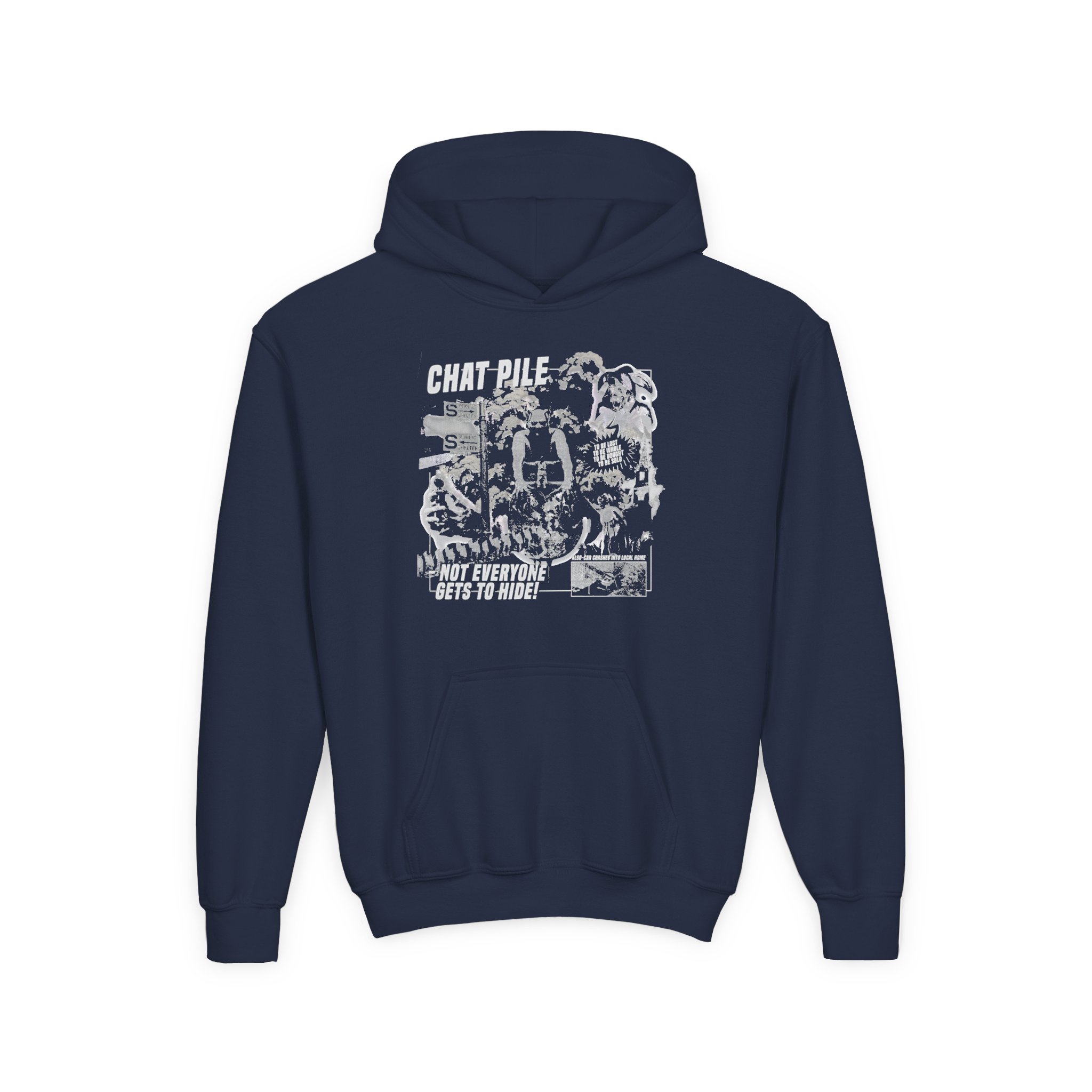 Chat Pile Weekly World News Youth Heavy Blend Hooded Sweatshirt - Image 5