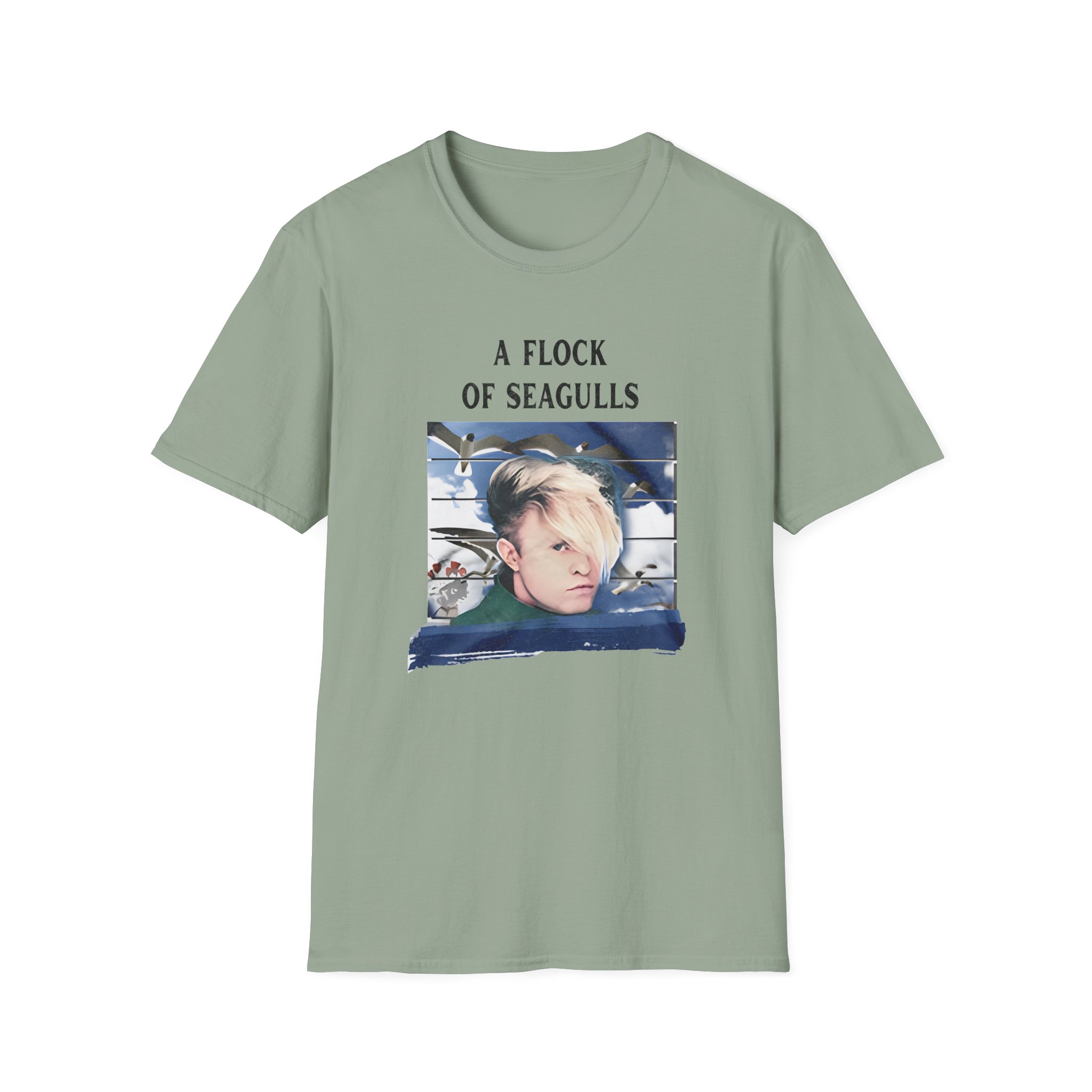 A Flock of Seagulls Birds in Flight Unisex Softstyle T-Shirt - Image 11