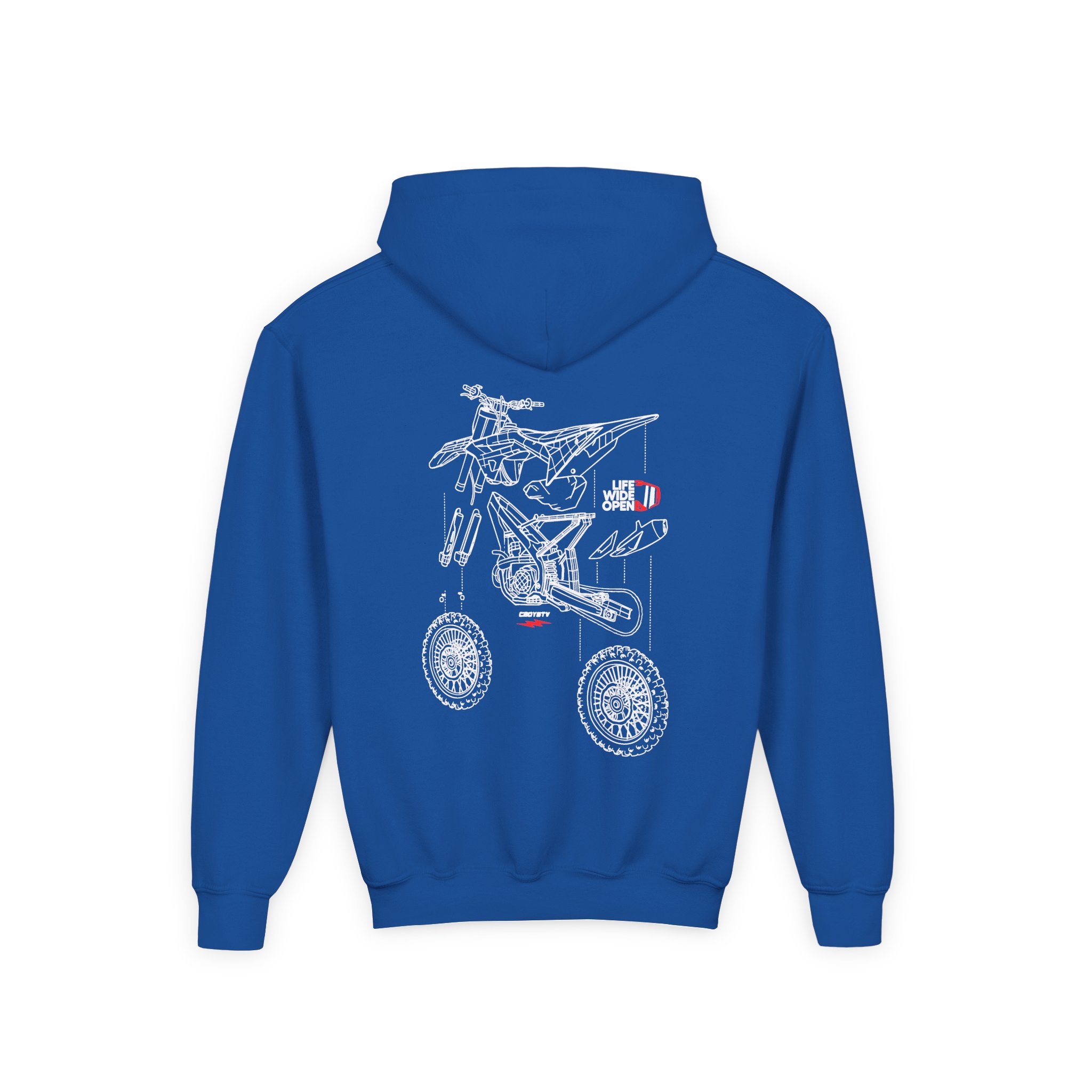 Cboystv Dirtbike Blowup Youth Heavy Blend Hooded Sweatshirt - Image 10