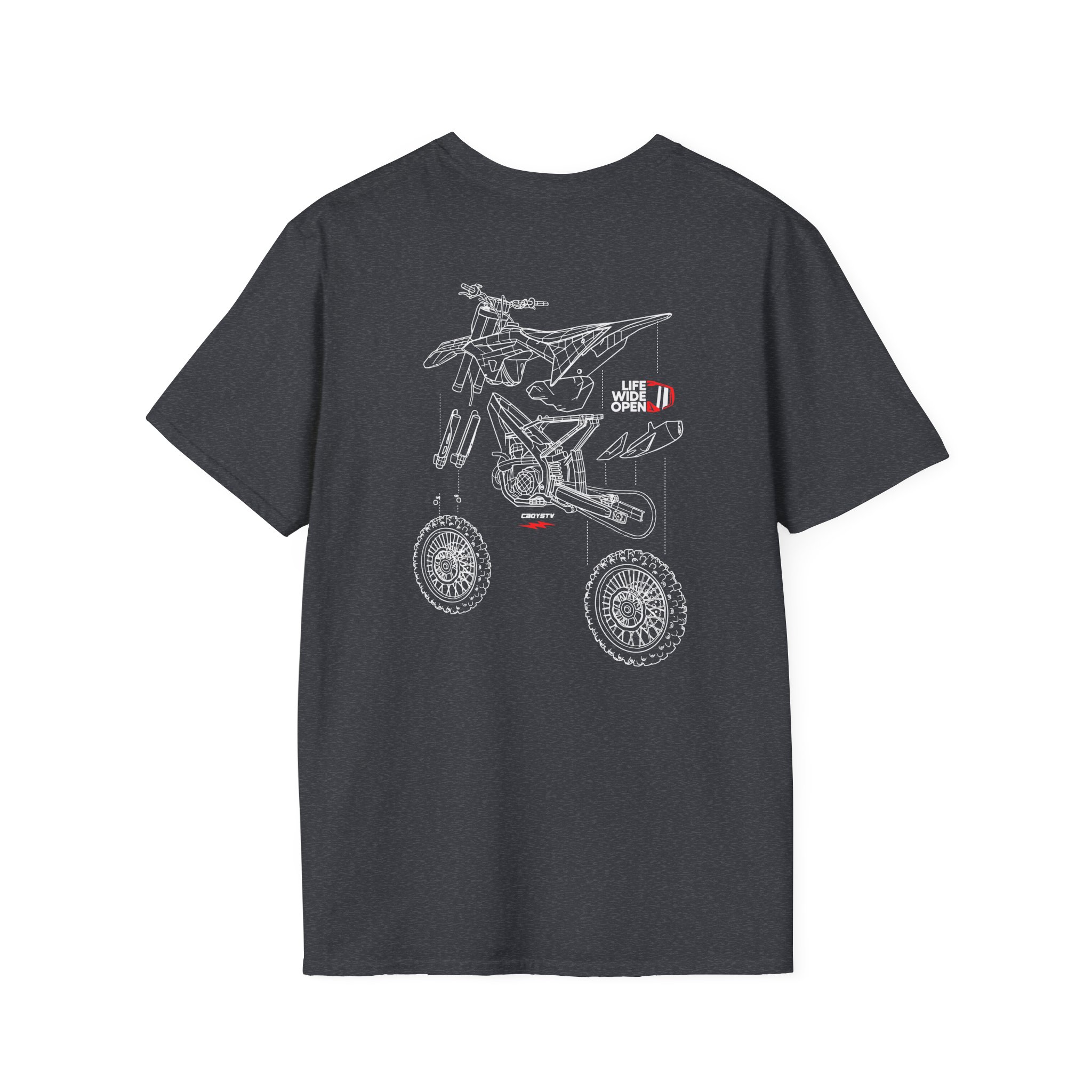 Cboystv Dirtbike Blowup Unisex Softstyle T-Shirt - Image 18