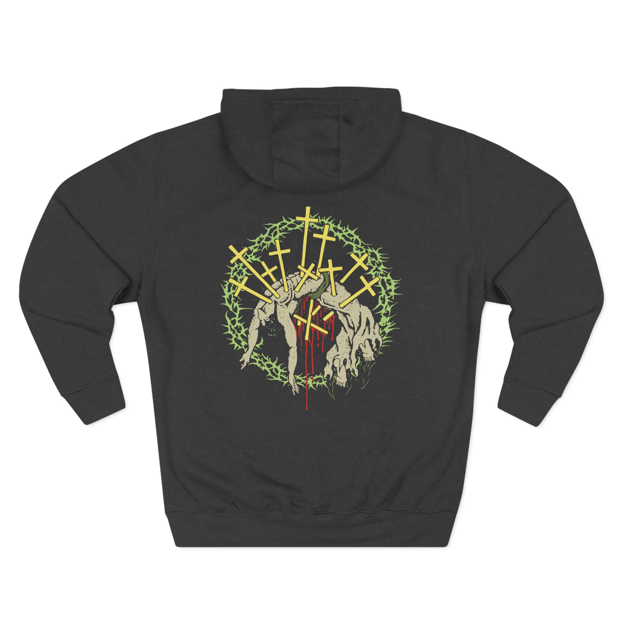 Knocked Loose Crown of Thorns Three-Panel Fleece Hoodie - Image 4