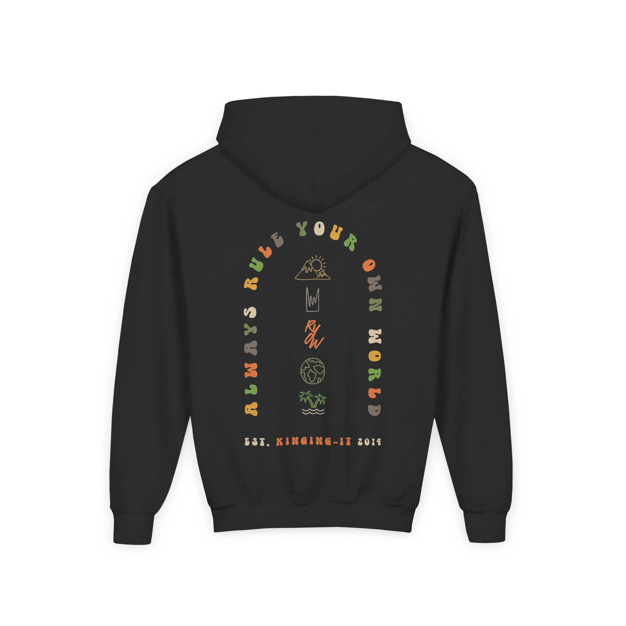Kinging-it Youth Heavy Blend Hooded Sweatshirt - Image 4