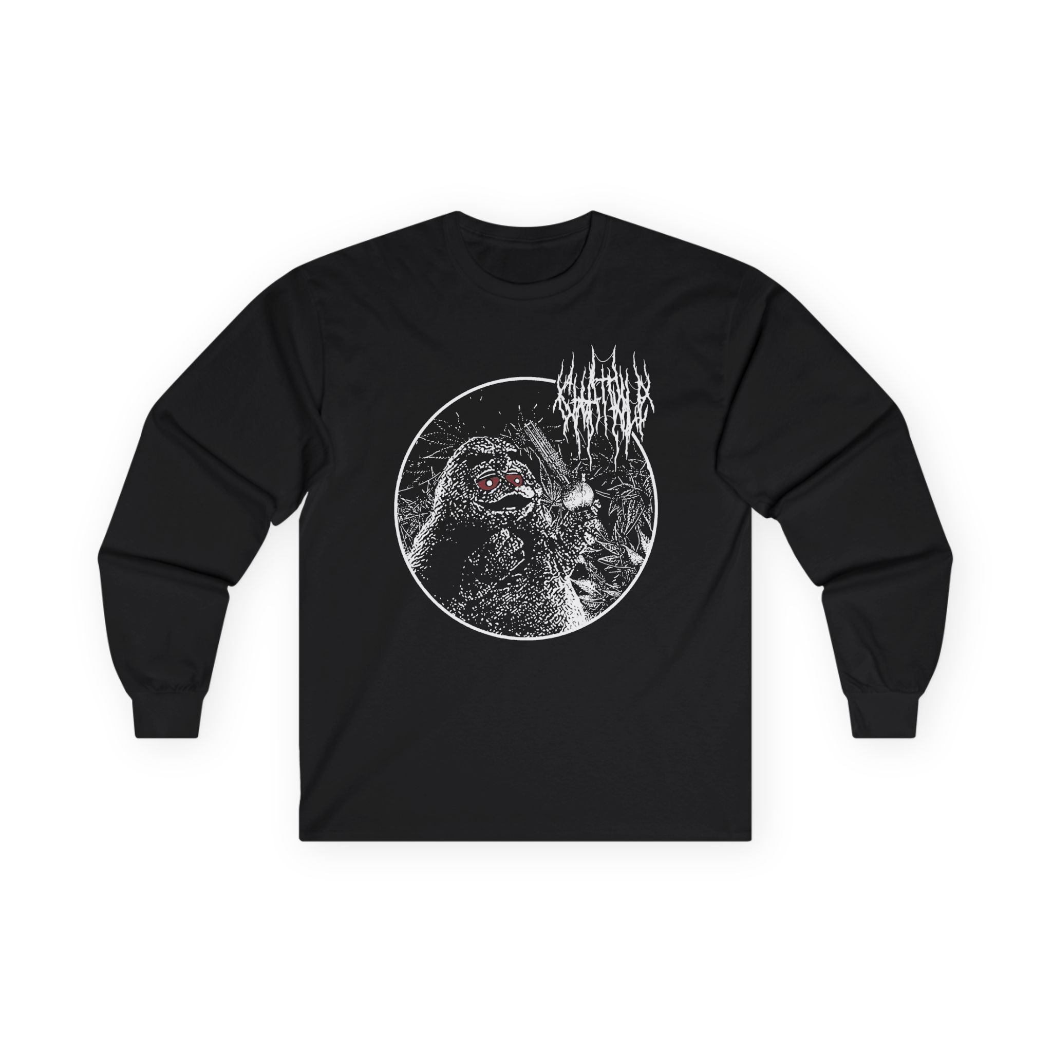 Chat Pile Grim Guy Smoking Weed Unisex Ultra Cotton Long Sleeve Tee