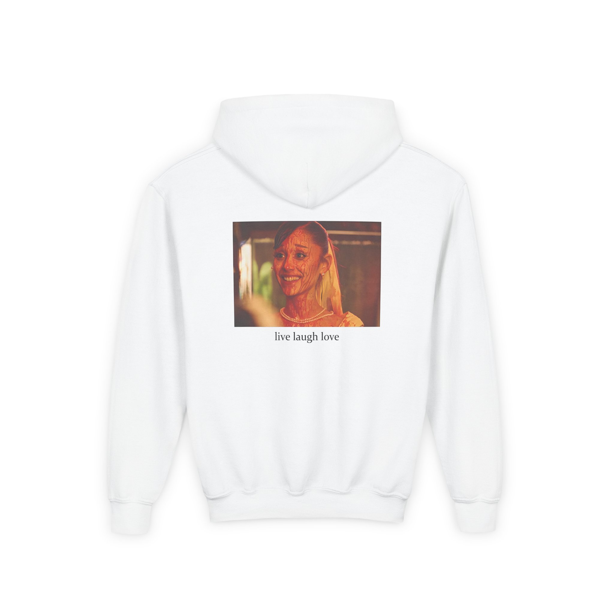 AG petal live laugh love Youth Heavy Blend Hooded Sweatshirt - Image 2