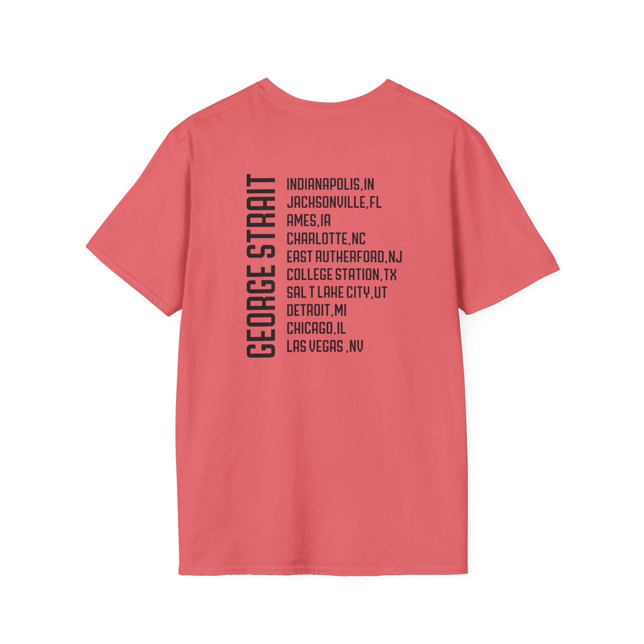 George Strait Heather Denim Silhouette Unisex Softstyle T-Shirt - Image 4