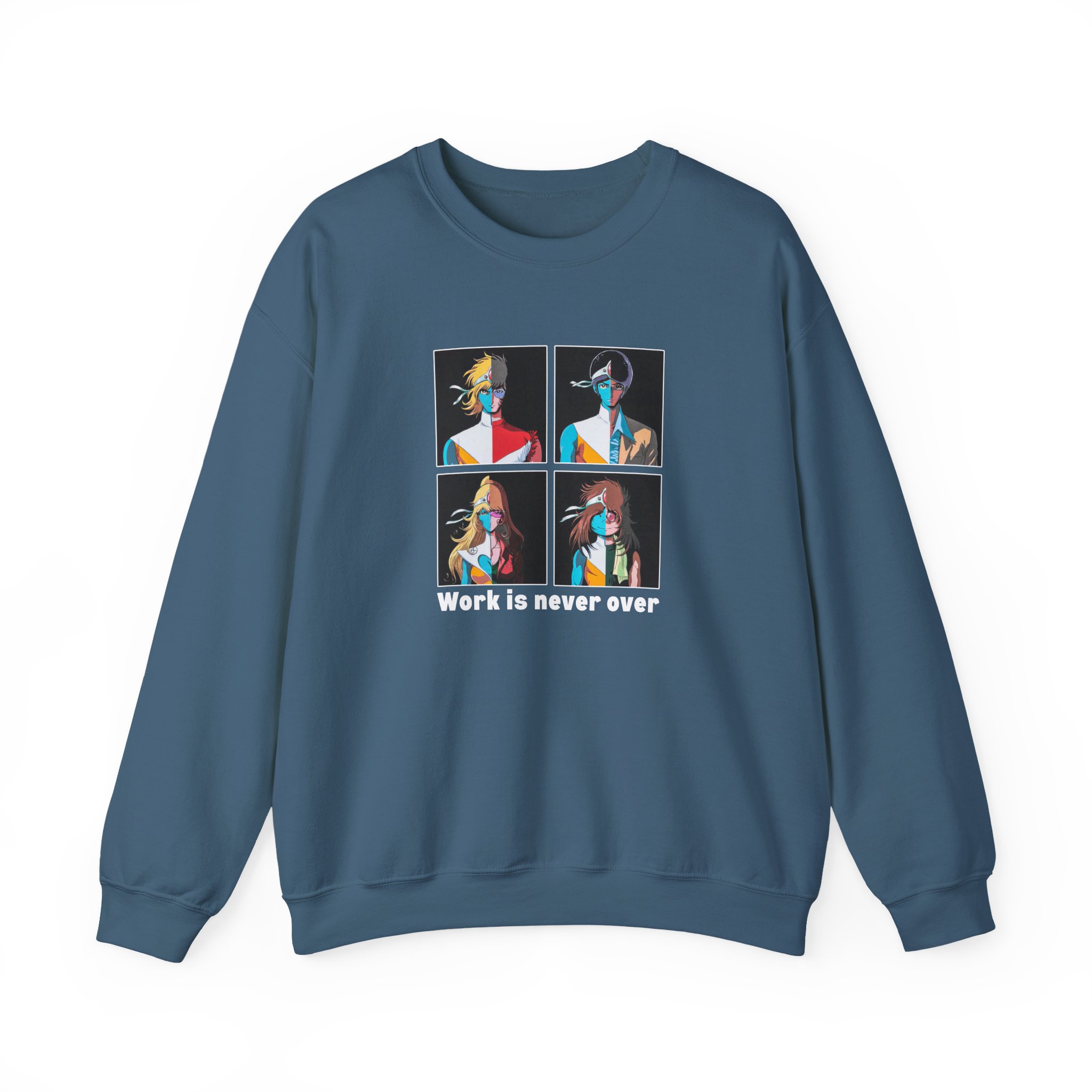 Daft Punk Work is never over Unisex Heavy Blend™ Crewneck Sweatshirt - Image 9