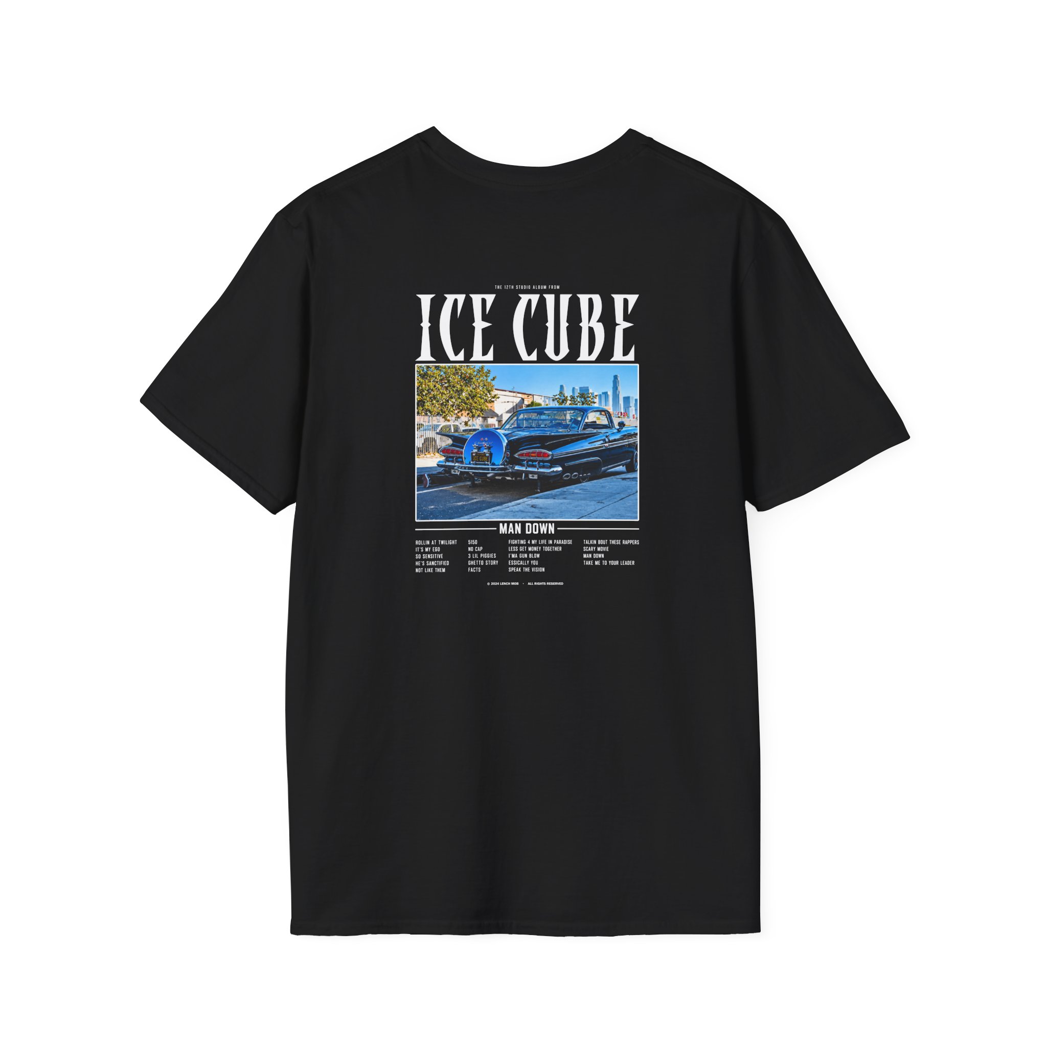 Ice Cube Man Down Street Unisex Softstyle T-Shirt - Image 2