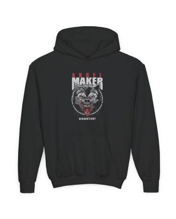 Angelmaker Battle Wolf Youth Heavy Blend Hooded Sweatshirt