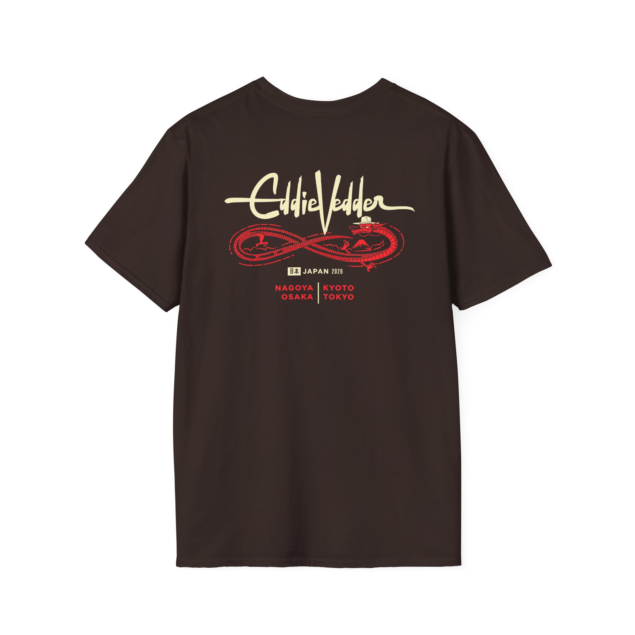 Eddie Vedder Figure 8 Dragon Unisex Softstyle T-Shirt - Image 4