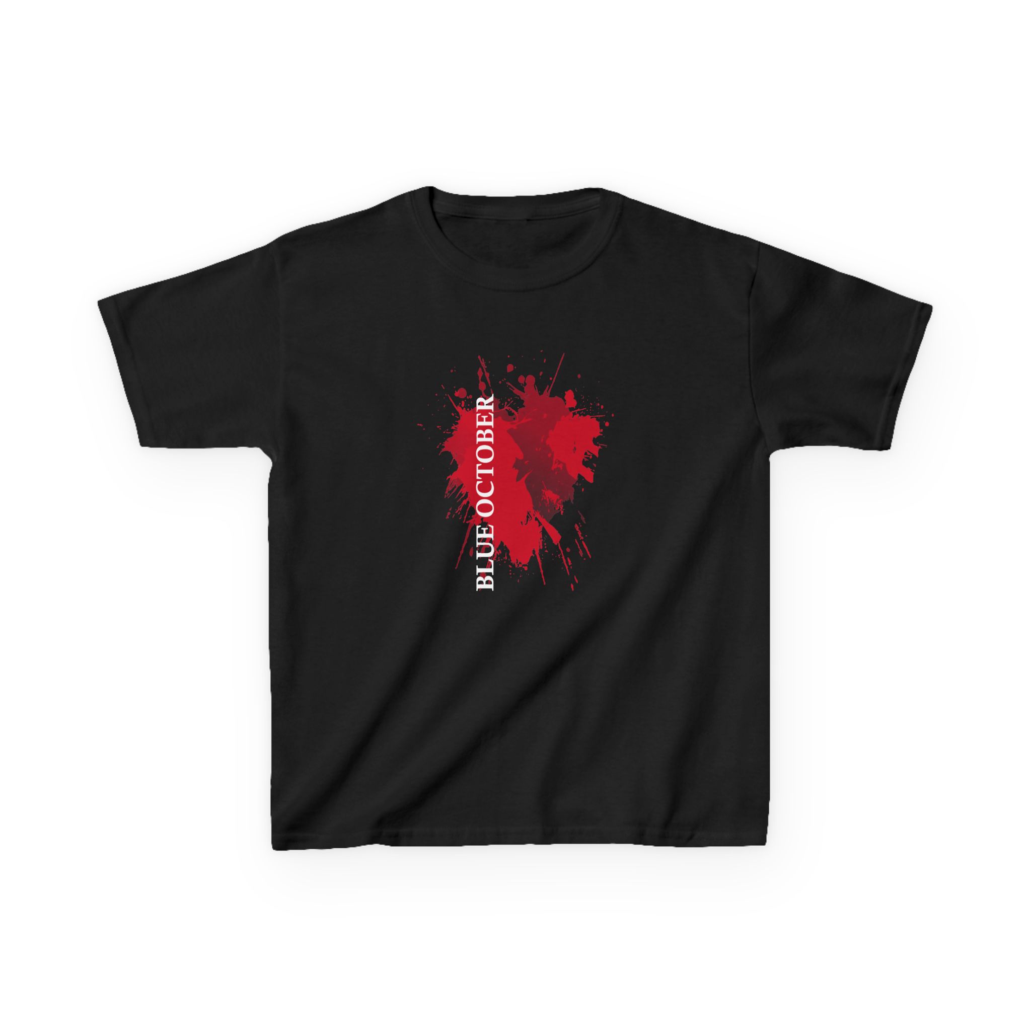 Blue October Splatter Heart Kids Heavy Cotton™ Tee