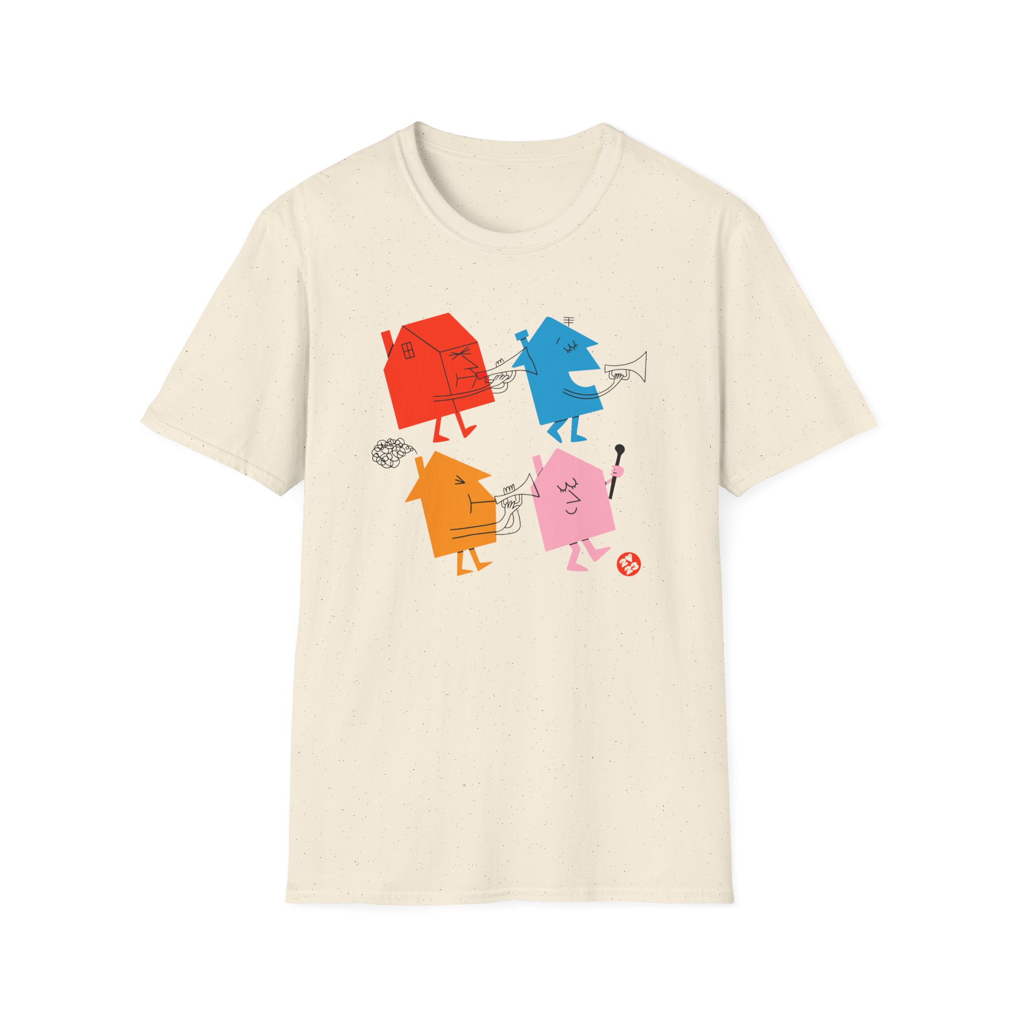 Love on Tour 4 Houses Raglan Unisex Softstyle T-Shirt - Image 5