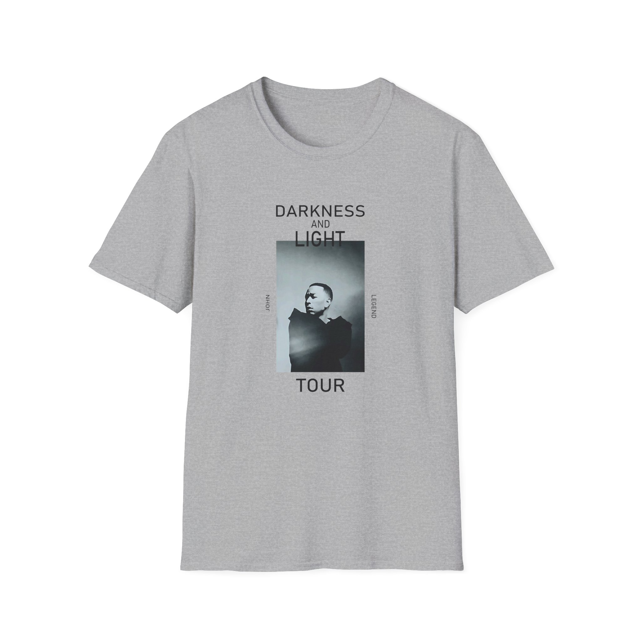 John Legend Darkness Portrait Unisex Softstyle T-Shirt - Image 7