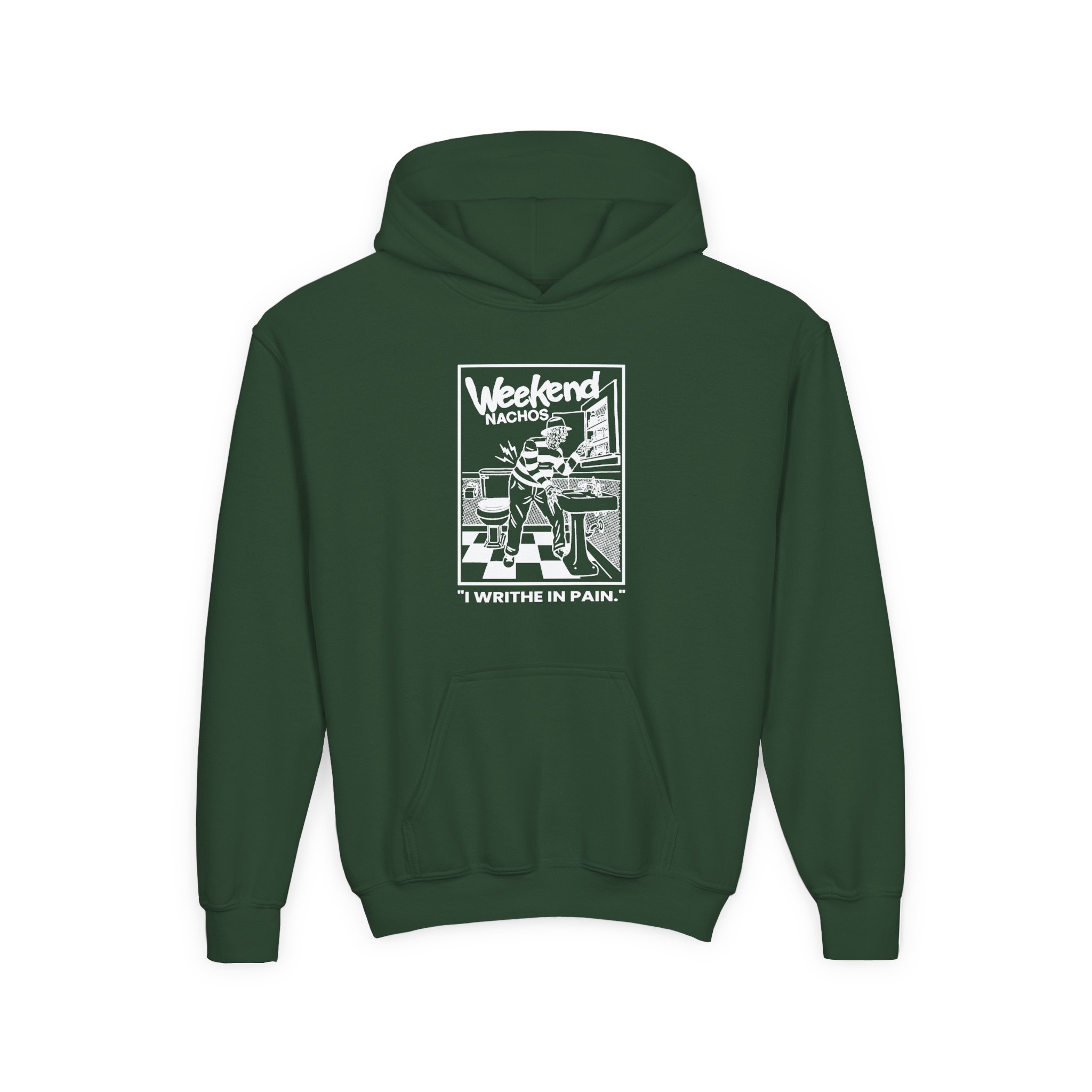 Youth Weekend Nachos I Writhe in Pain Heavy Blend Hooded Sweatshirt - Image 5