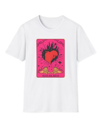 D L Burning Heart Unisex Softstyle T-Shirt