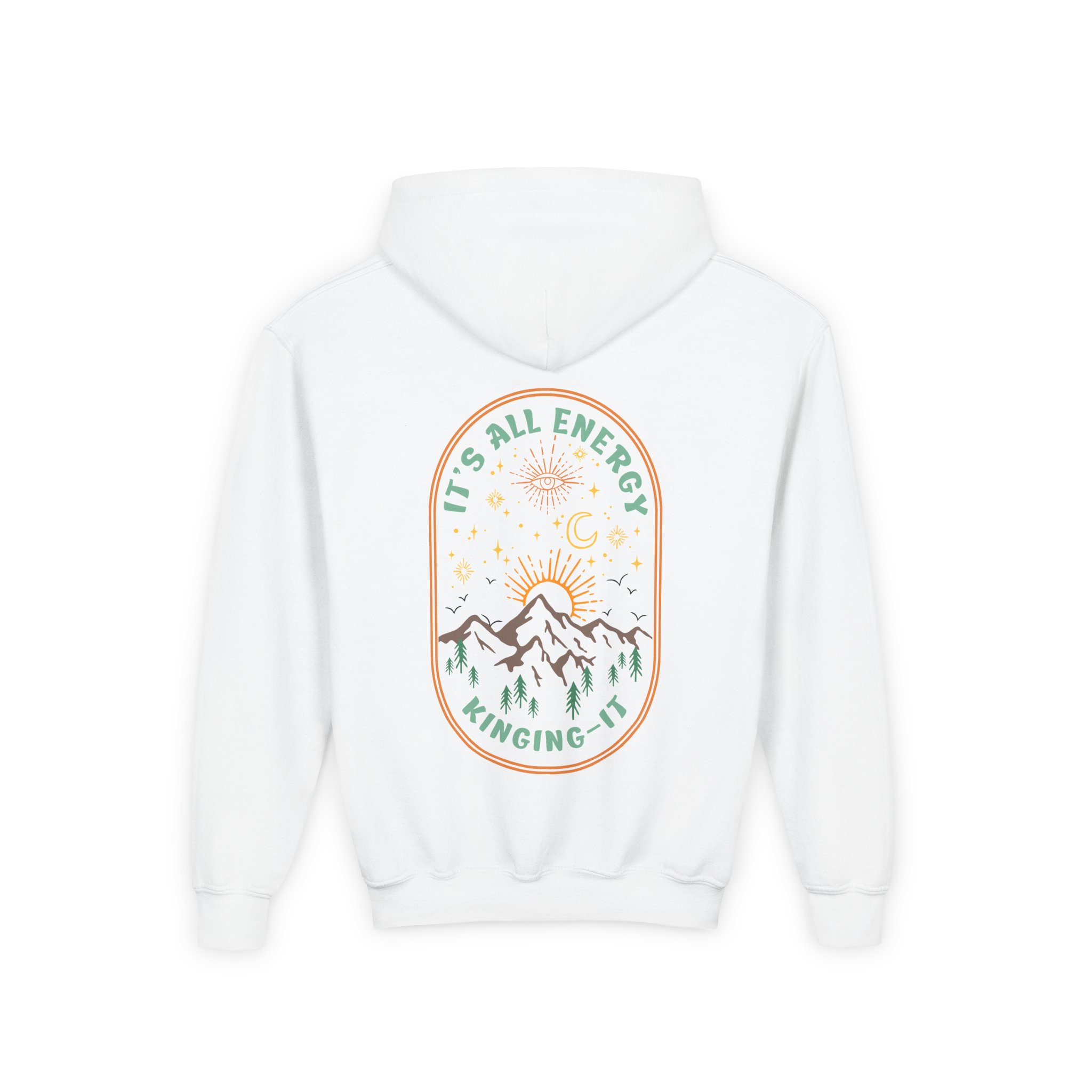 Kinging It It's All Energy Youth Heavy Blend Hooded Sweatshirt - Image 2