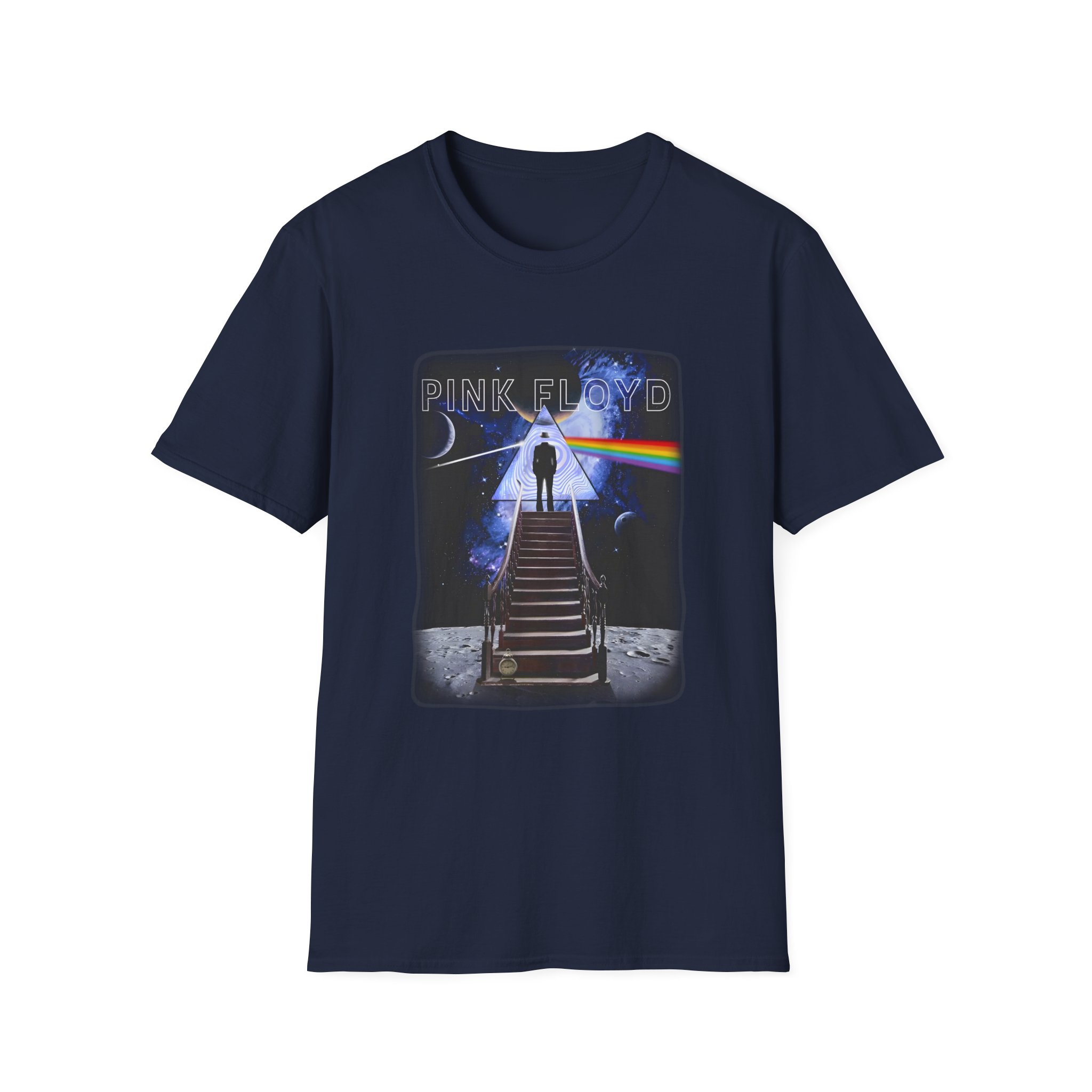 Pink Floyd Stairway to the Moon Unisex Softstyle T-shirt - Image 7