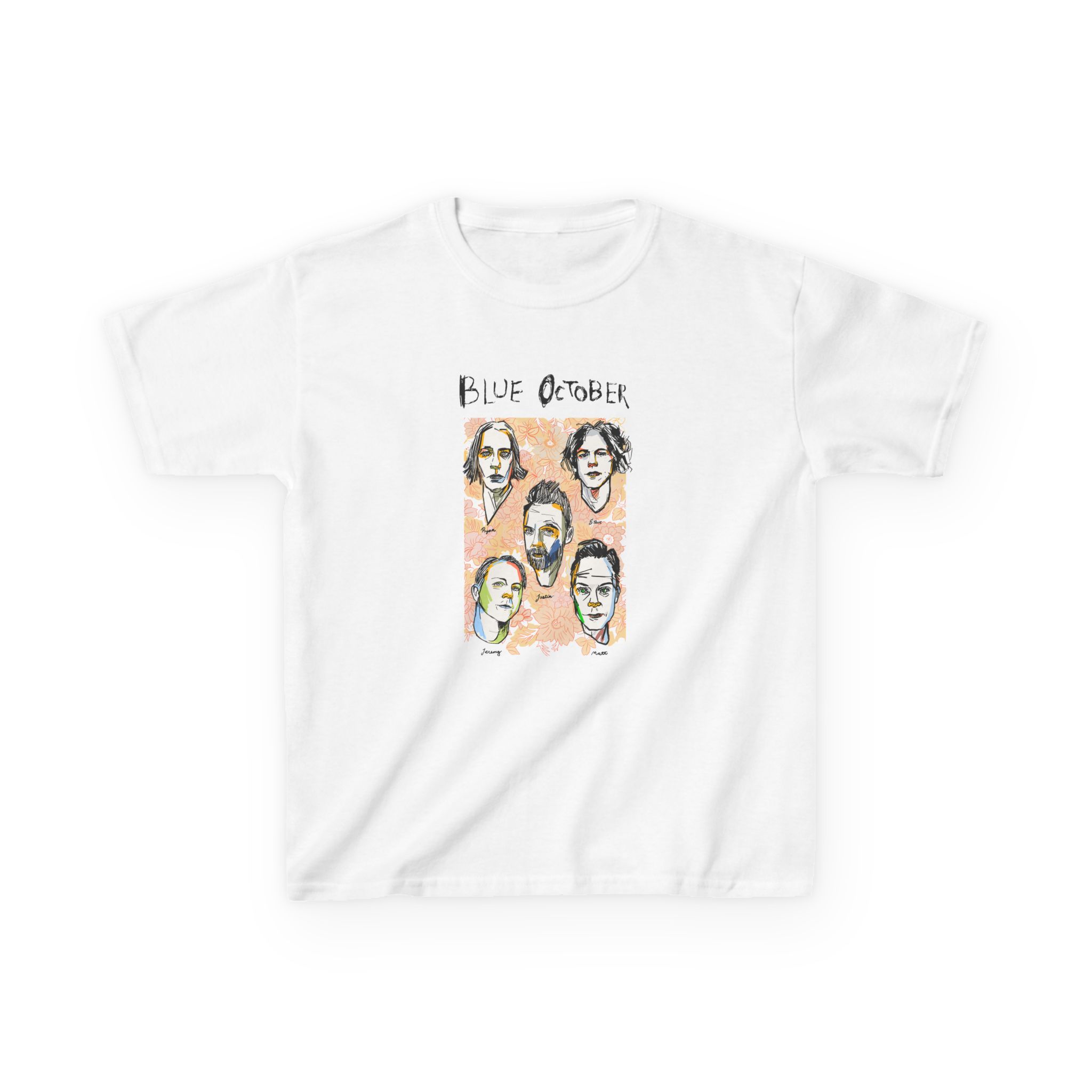Blue October Caricature Kids Heavy Cotton™ Tee - Image 3