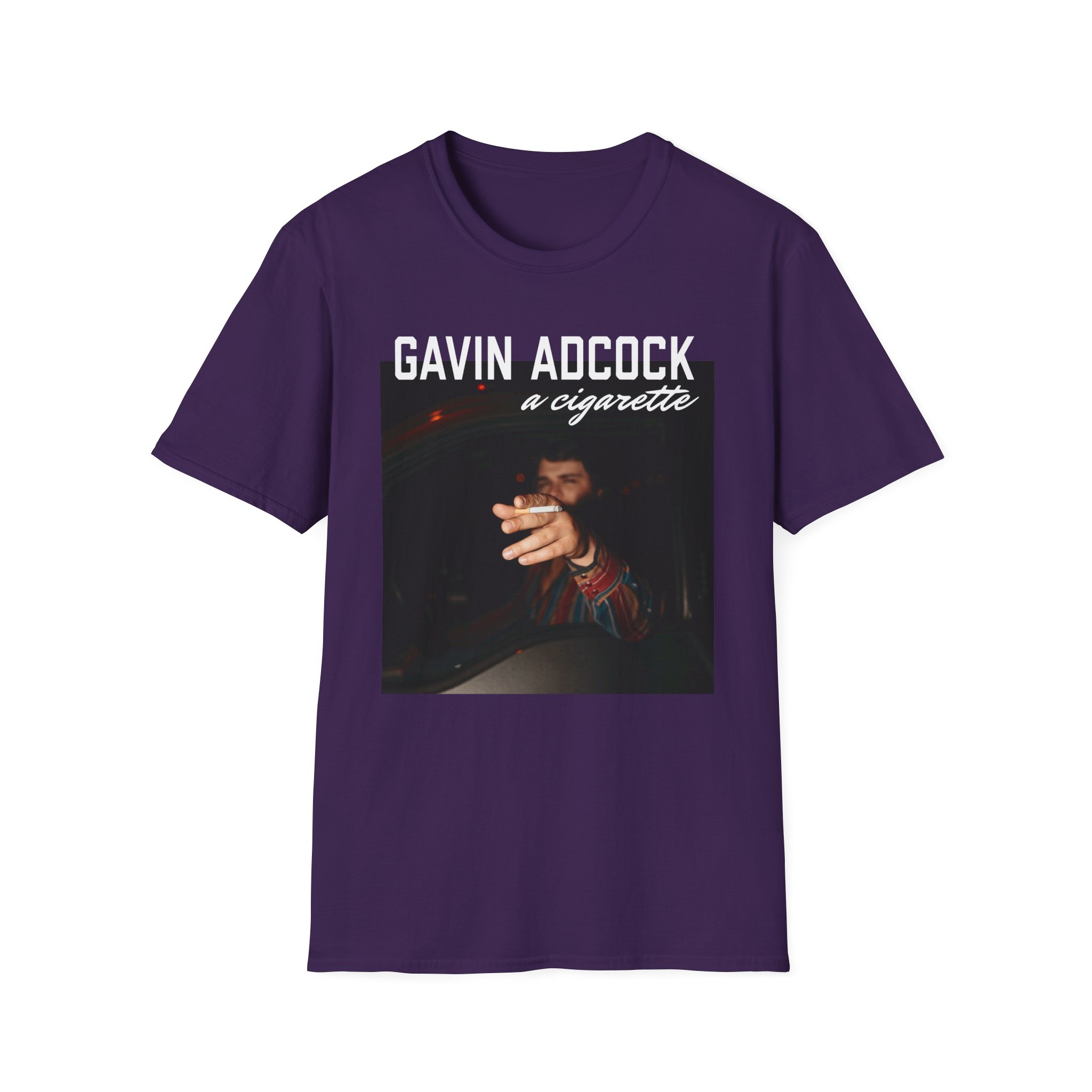 Gavin Adcock a Cigarette Black Photo Unisex Softstyle T-Shirt - Image 7