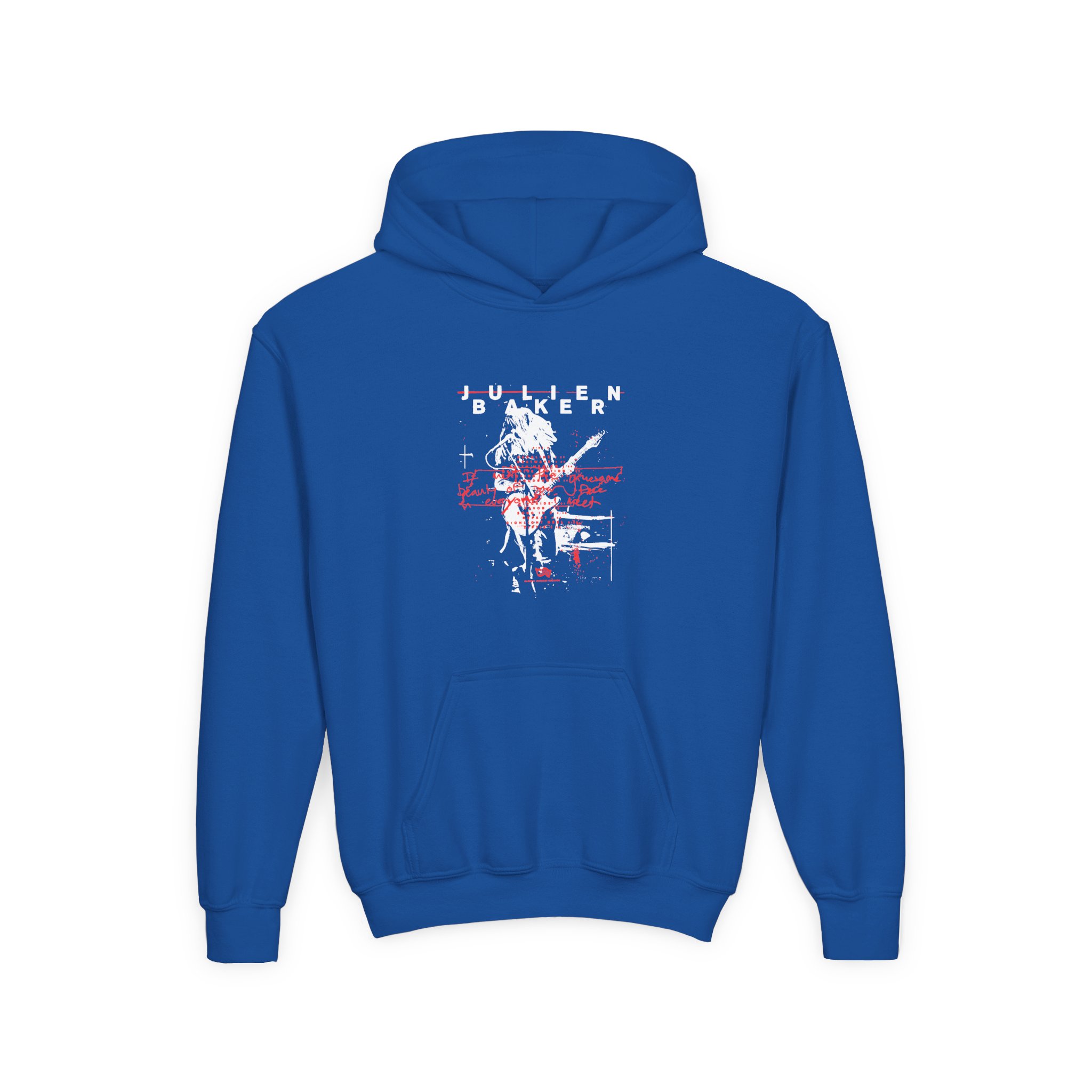 Julien Baker Live Flier Youth Heavy Blend Hooded Sweatshirt - Image 5