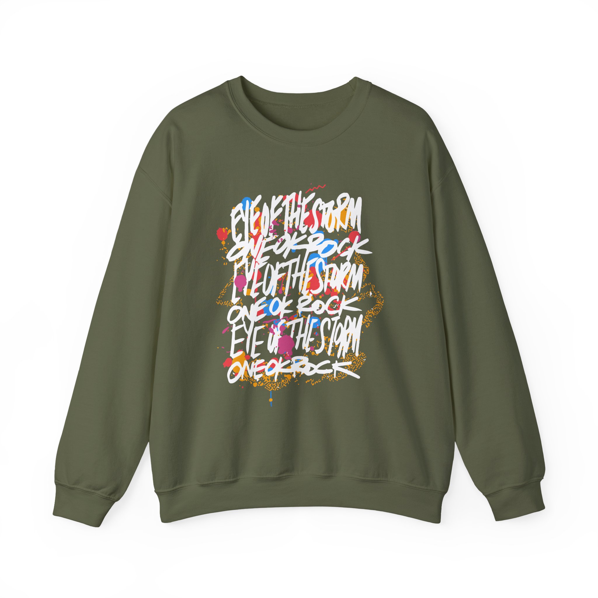 One Ok Rock Painted Storm Unisex Heavy Blend™ Crewneck Sweatshirt - Image 7