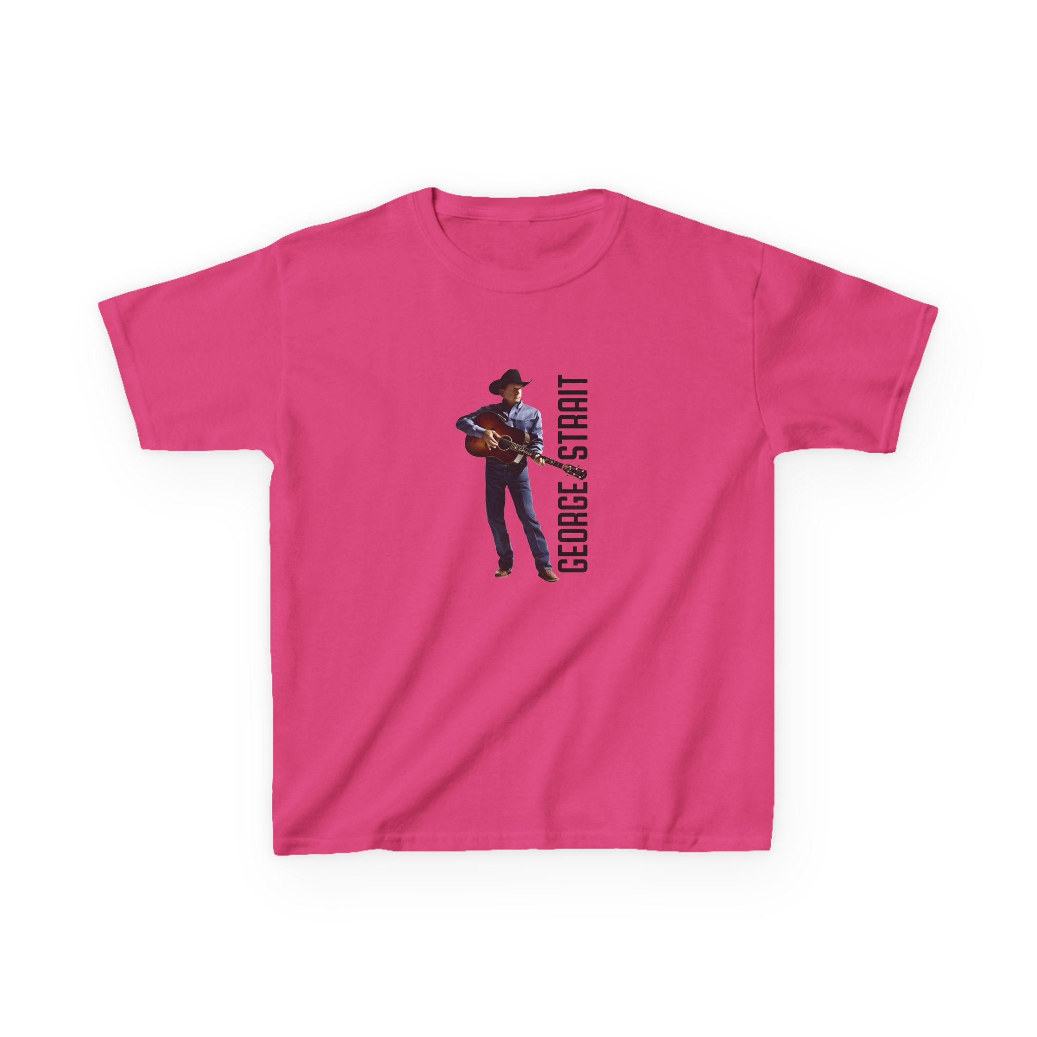 Kids George Strait Heather Denim Silhouette Heavy Cotton™ Tee - Image 21
