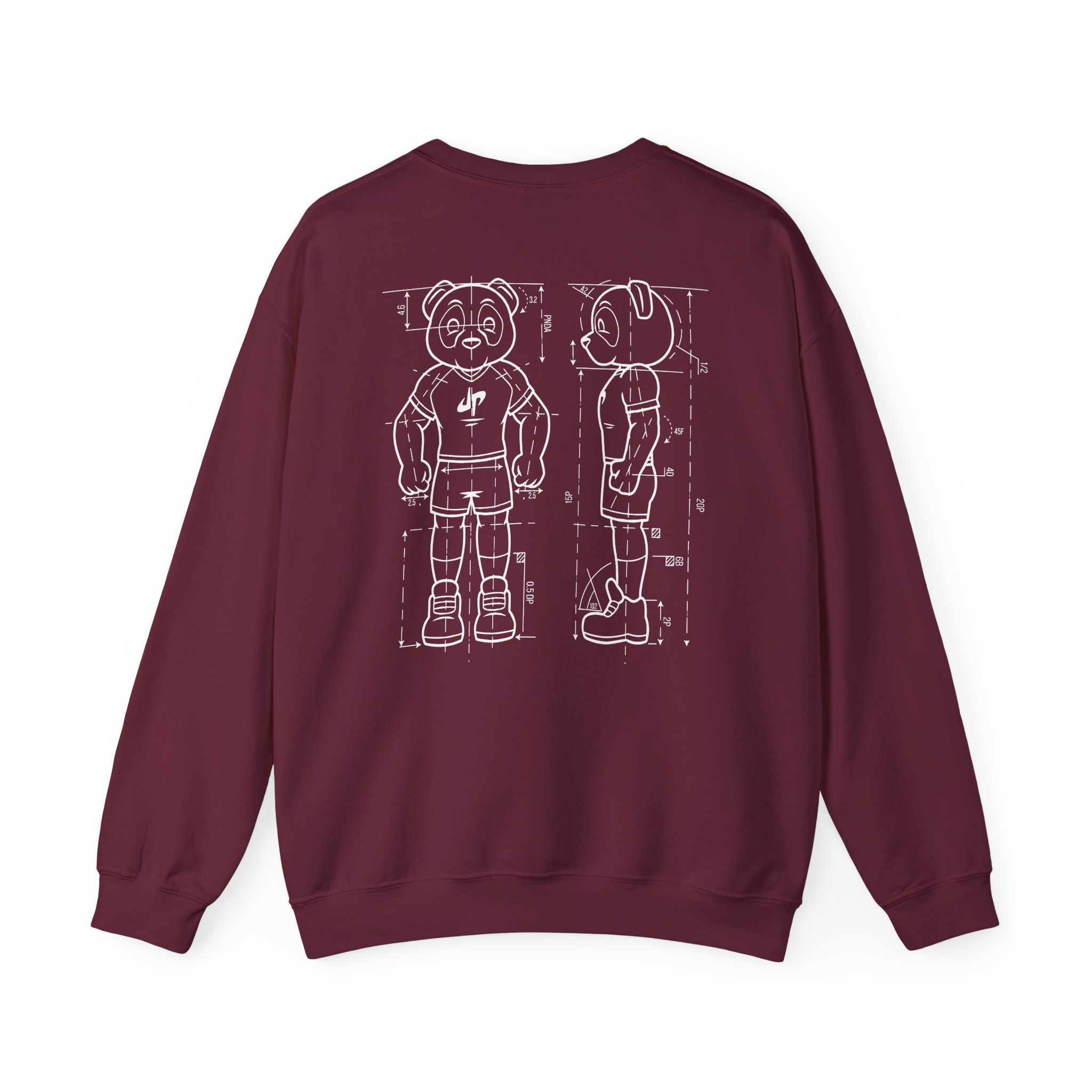 Dude Perfect Blueprint Panda Unisex Heavy Blend™ Crewneck Sweatshirt - Image 6