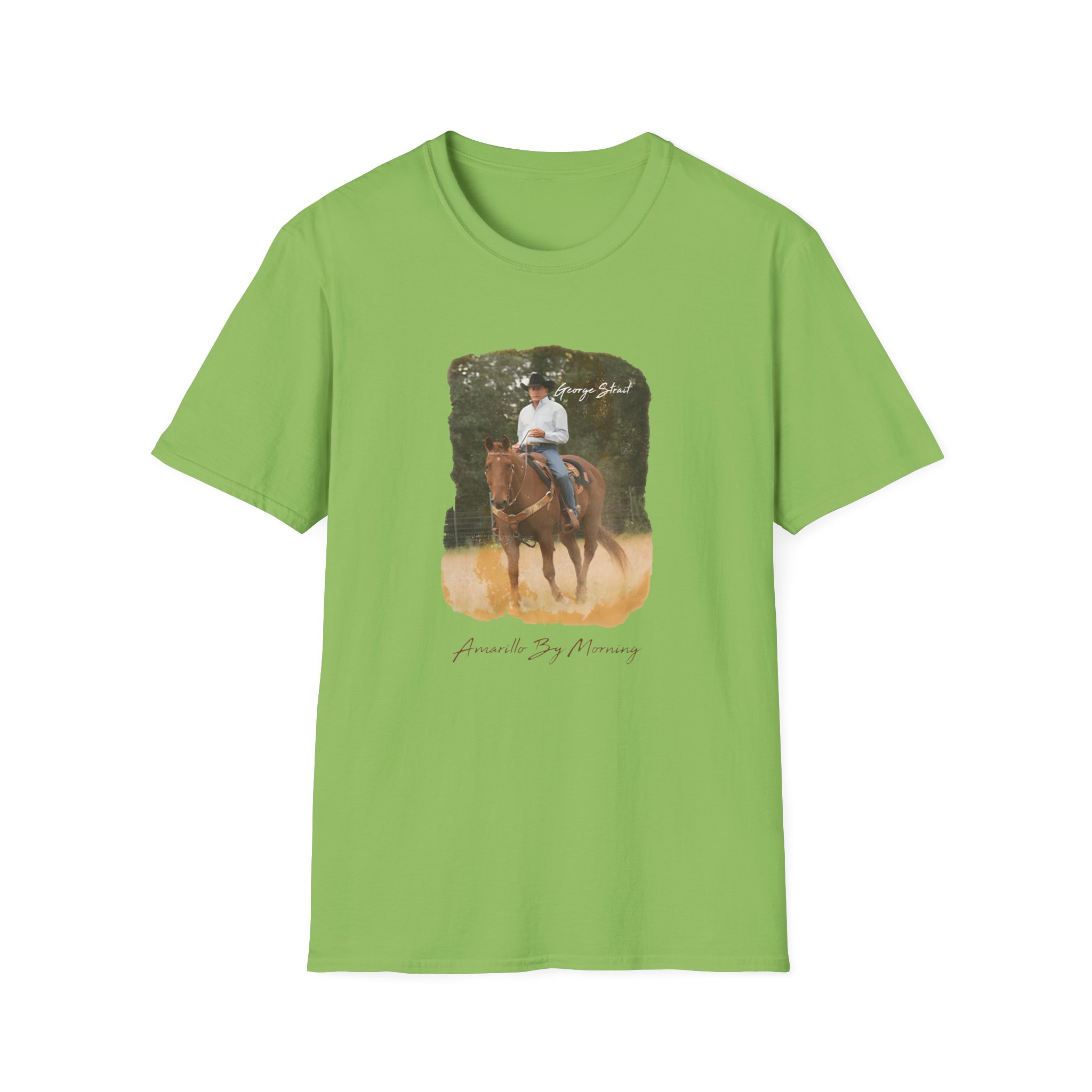 George Strait Amarillo by Morning Unisex Softstyle T-Shirt - Image 9