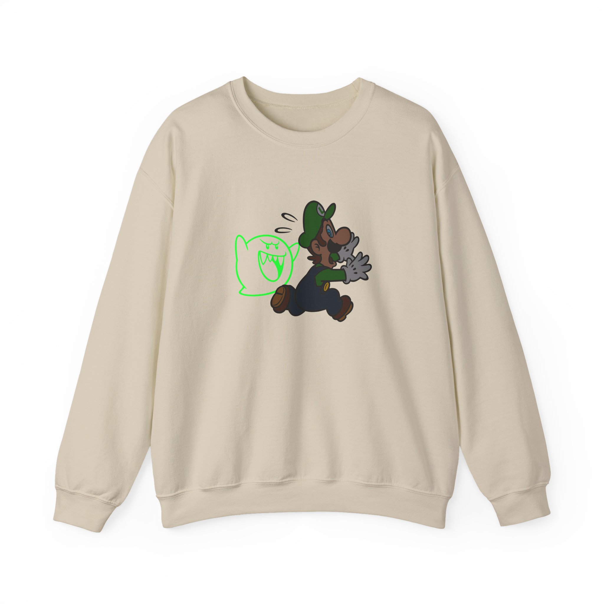 NTD Luigi™ and Boo Unisex Heavy Blend™ Crewneck Sweatshirt - Image 9
