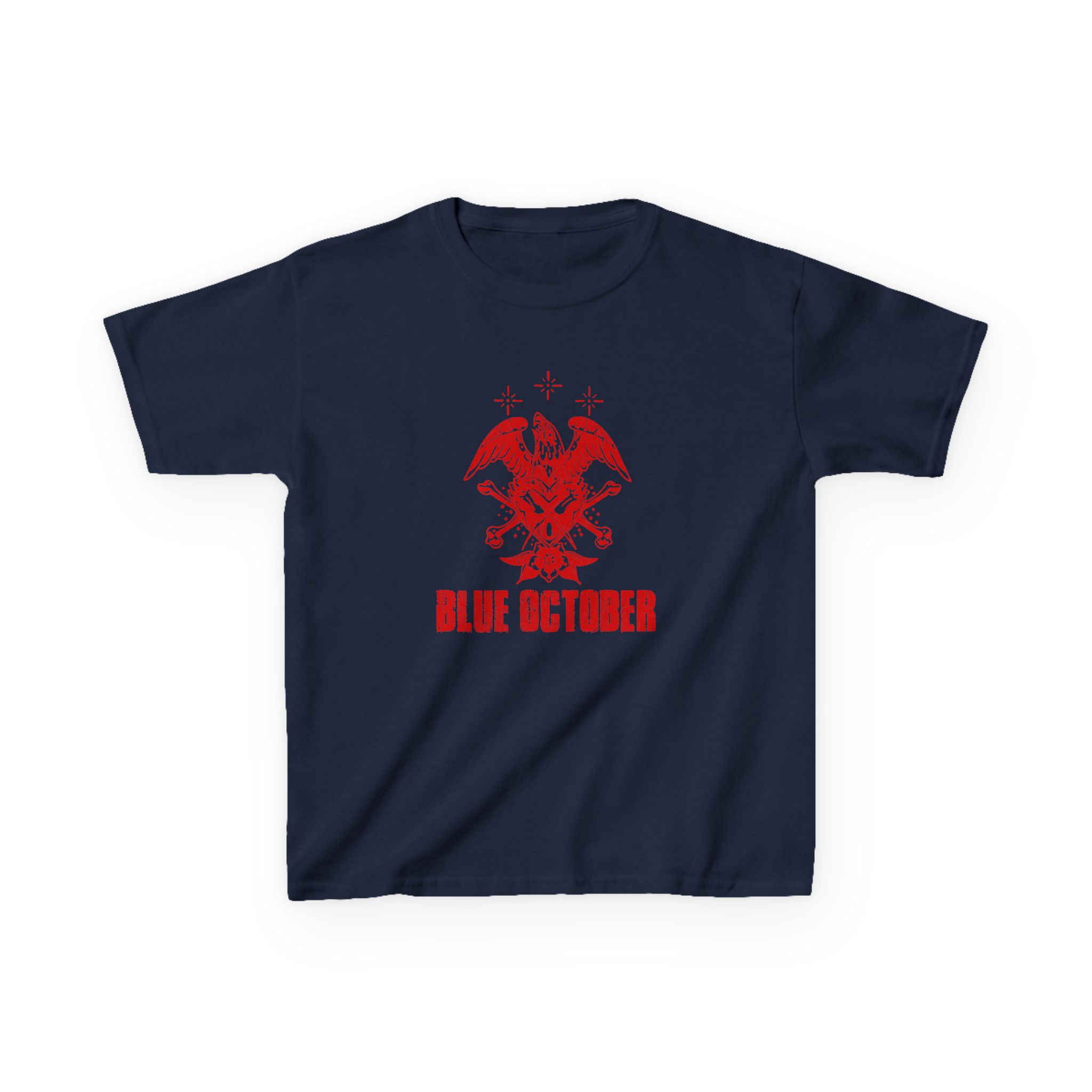 Blue October Heart Eagle Splatter Kids Heavy Cotton™ Tee - Image 3