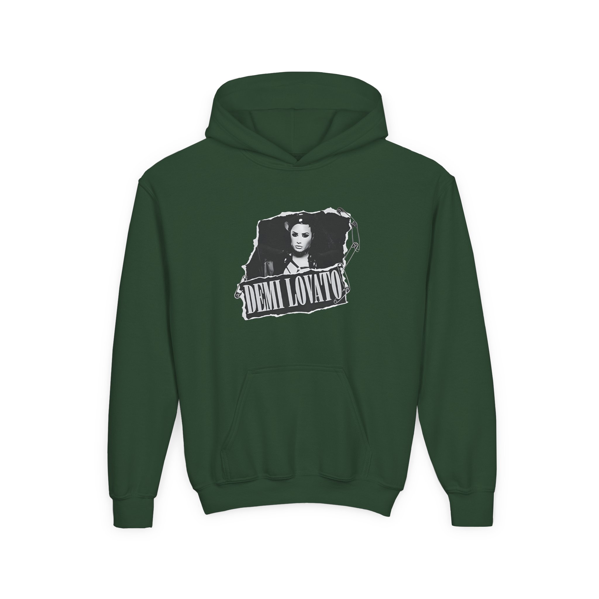 D L Ripped Photo Youth Heavy Blend Hooded Sweatshirt - Image 5