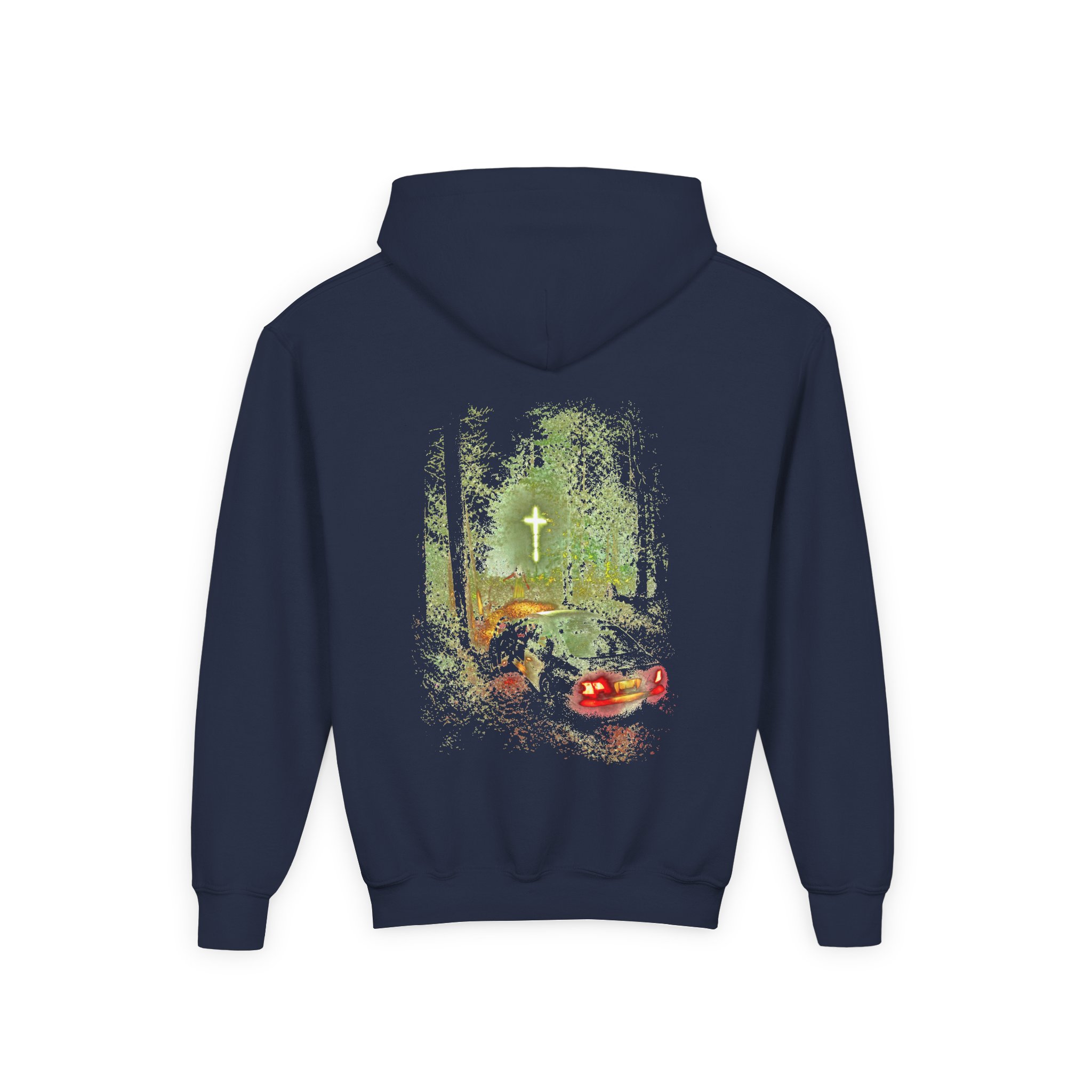 Knocked Loose Oldham Lights Youth Heavy Blend Hooded Sweatshirt - Image 4