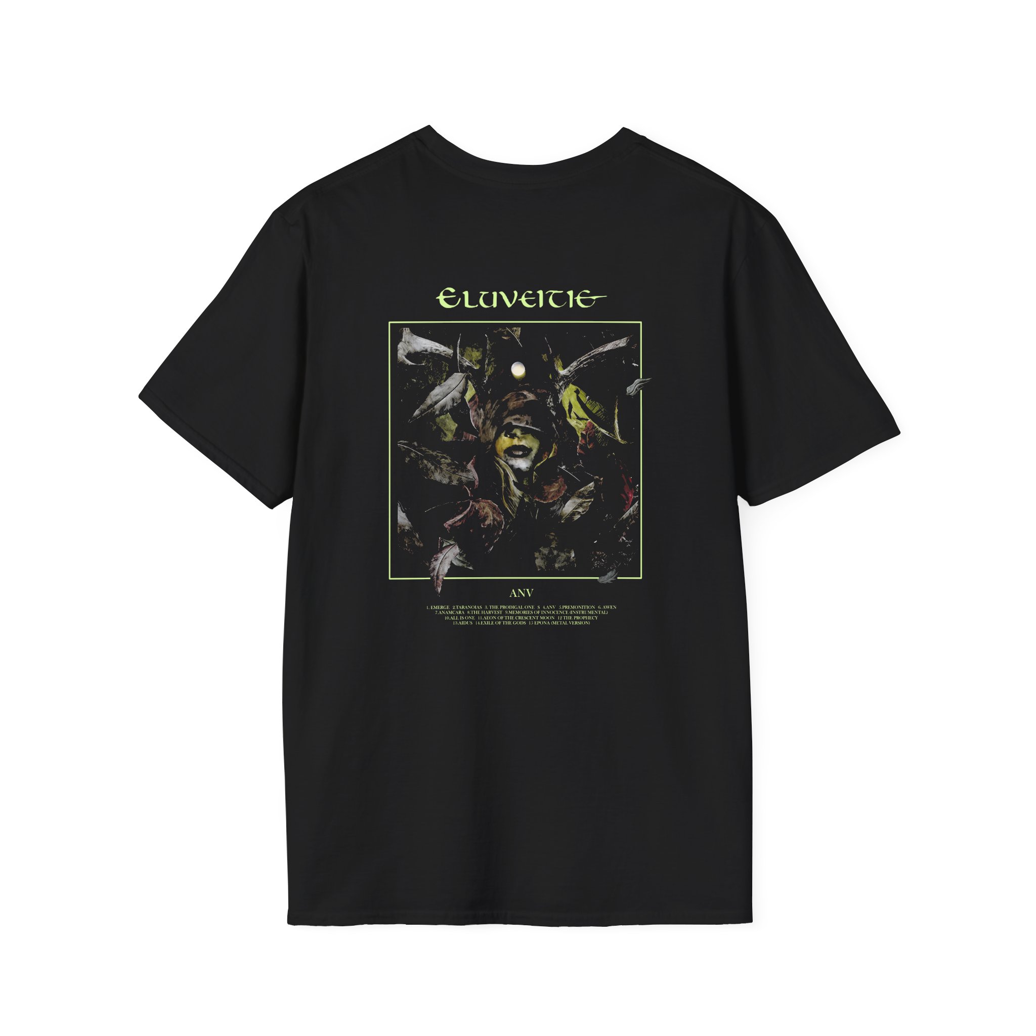 Eluveitie Leaves Unisex Softstyle T-Shirt - Image 2