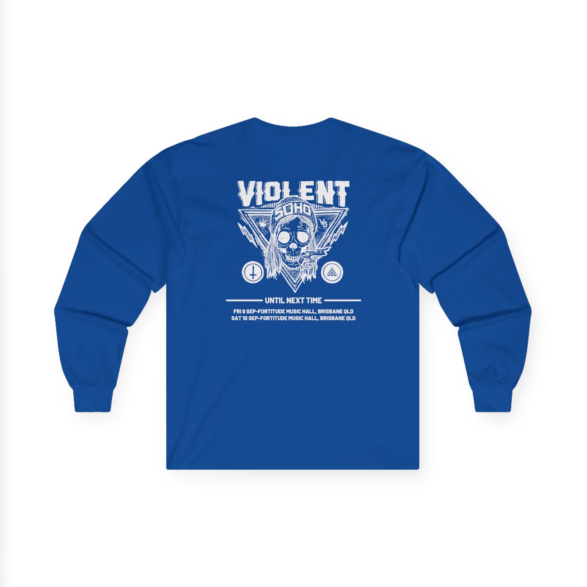 Violent Soho Until Next Time Blazin' Skull Unisex Ultra Cotton Long Sleeve Tee - Image 10