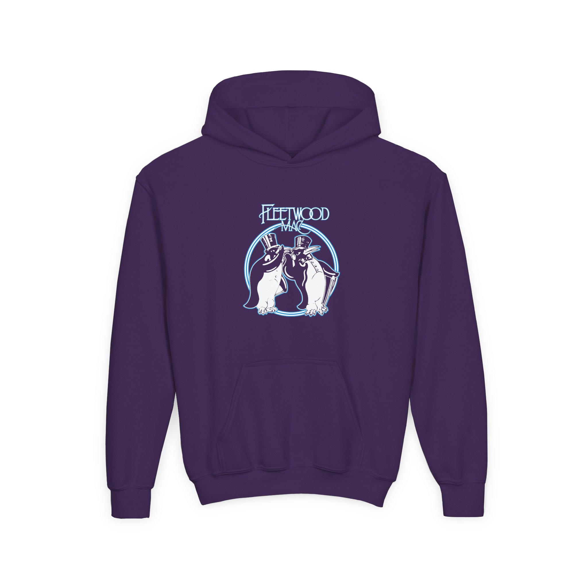 Fleetwood Mac Penguin Youth Heavy Blend Hooded Sweatshirt - Image 11