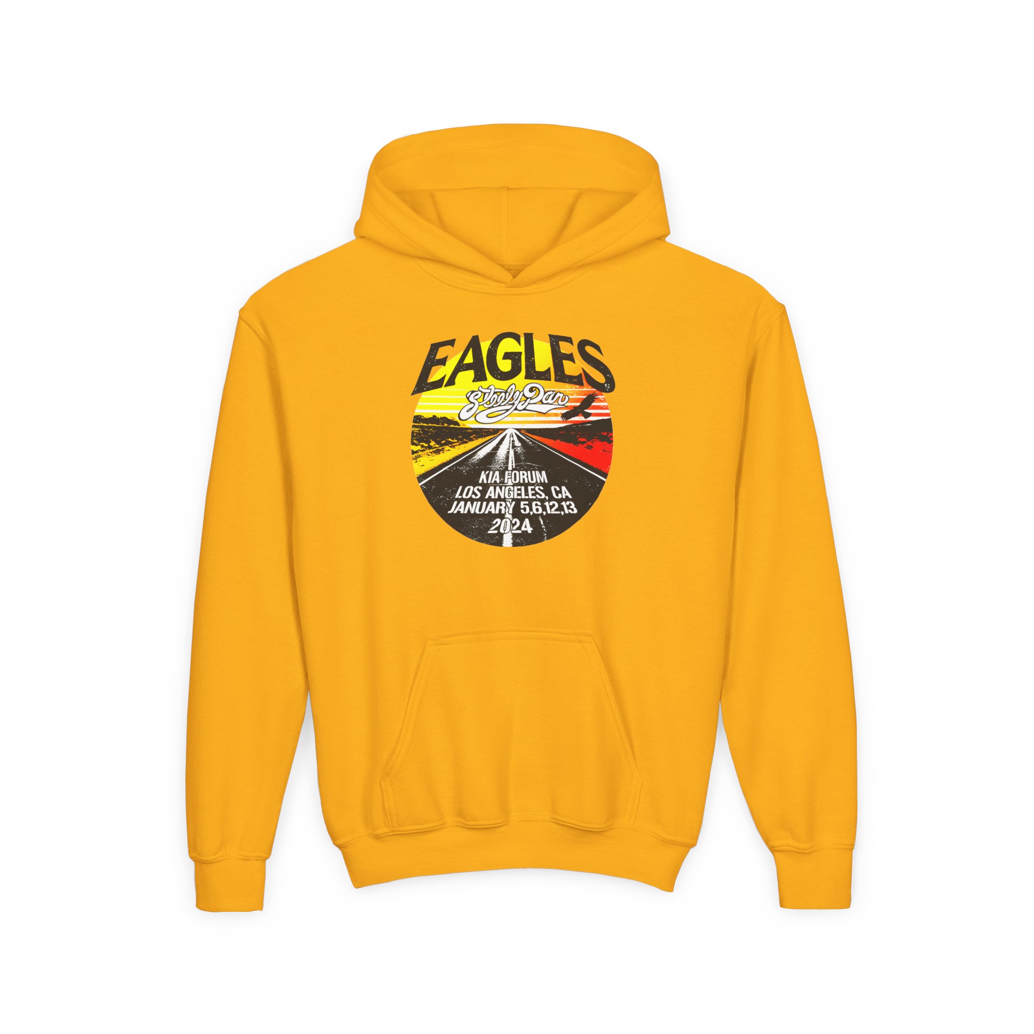 Youth The Eagles Sphere 2024 / 2025 Sunset Heavy Blend Hooded Sweatshirt - Image 5