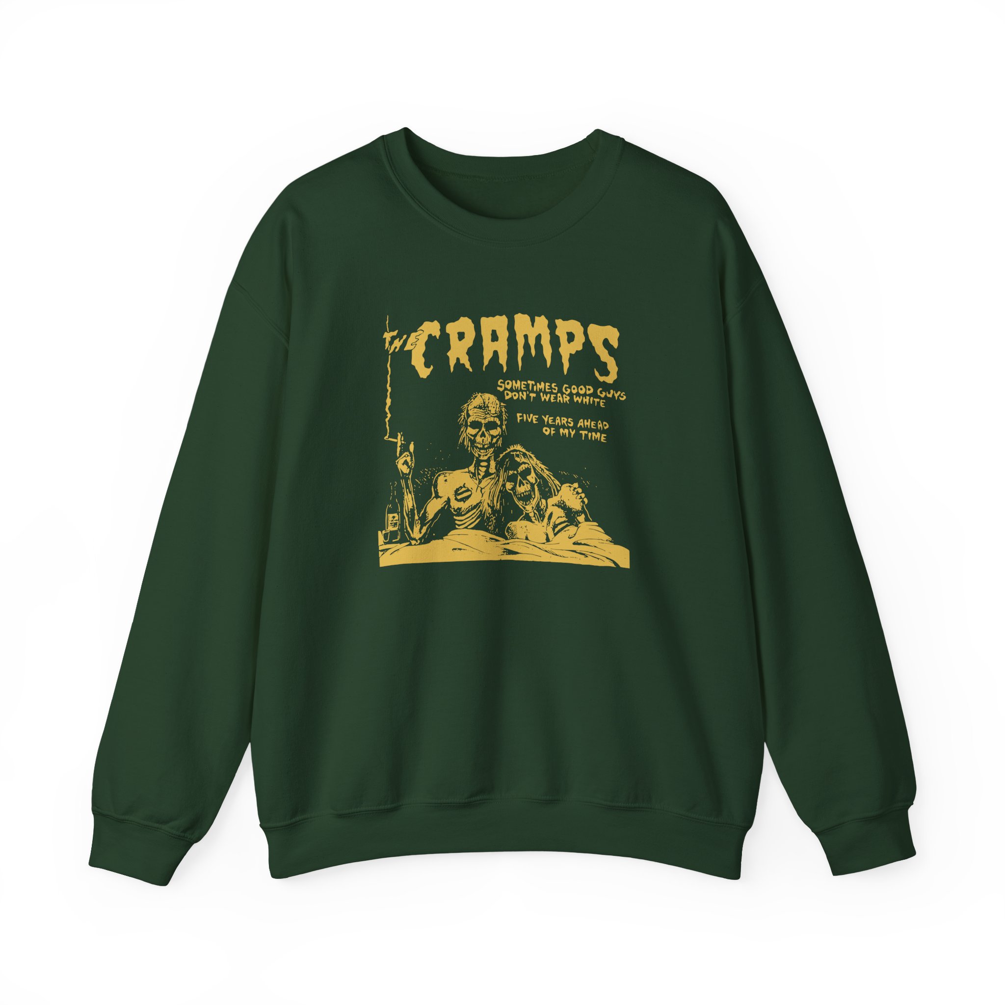 The Cramps Sometimes Good Guys Don’t Wear White Unisex Heavy Blend™ Crewneck Sweatshirt - Image 7
