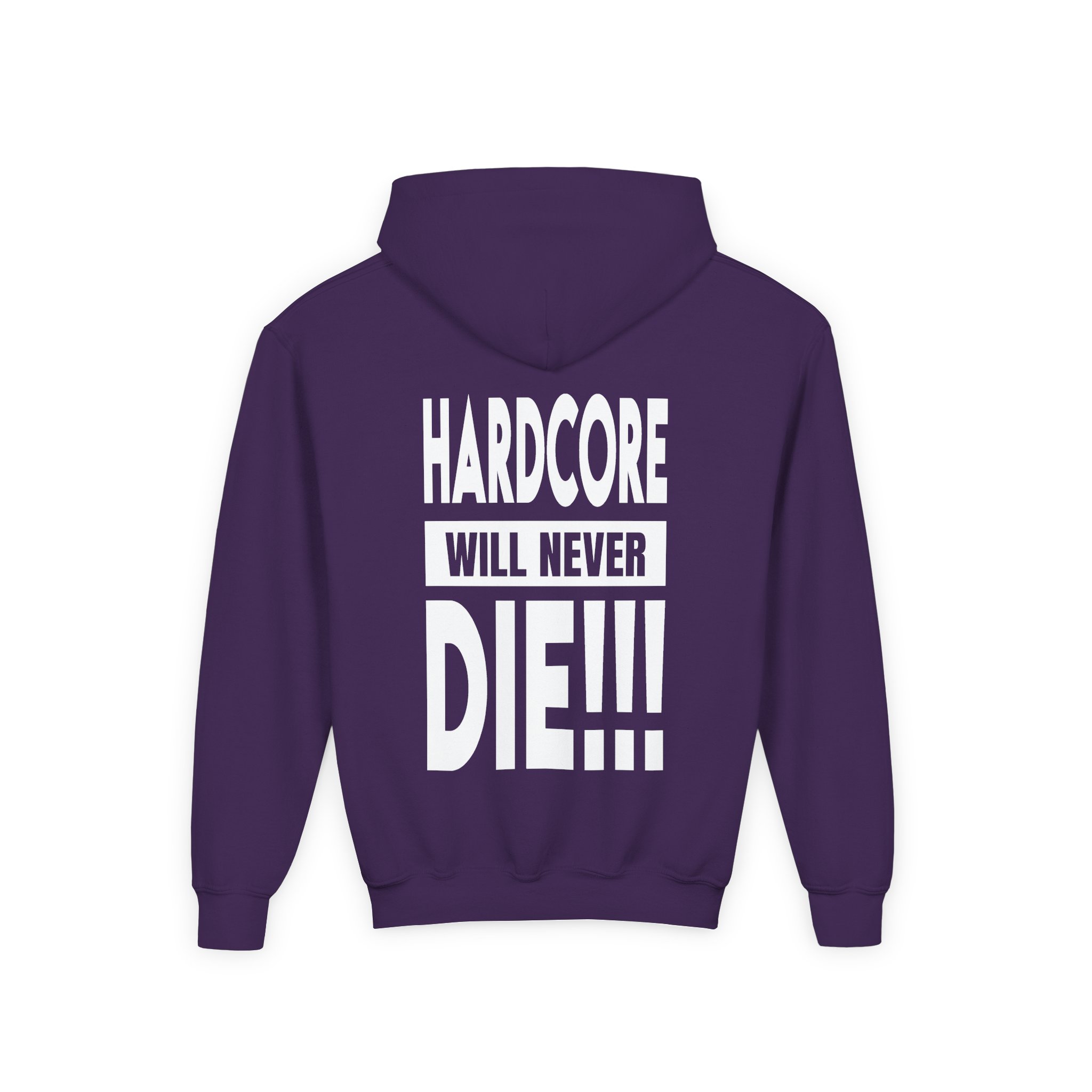 Thunderdome Hardcore Will Never Die Youth Heavy Blend Hooded Sweatshirt - Image 12