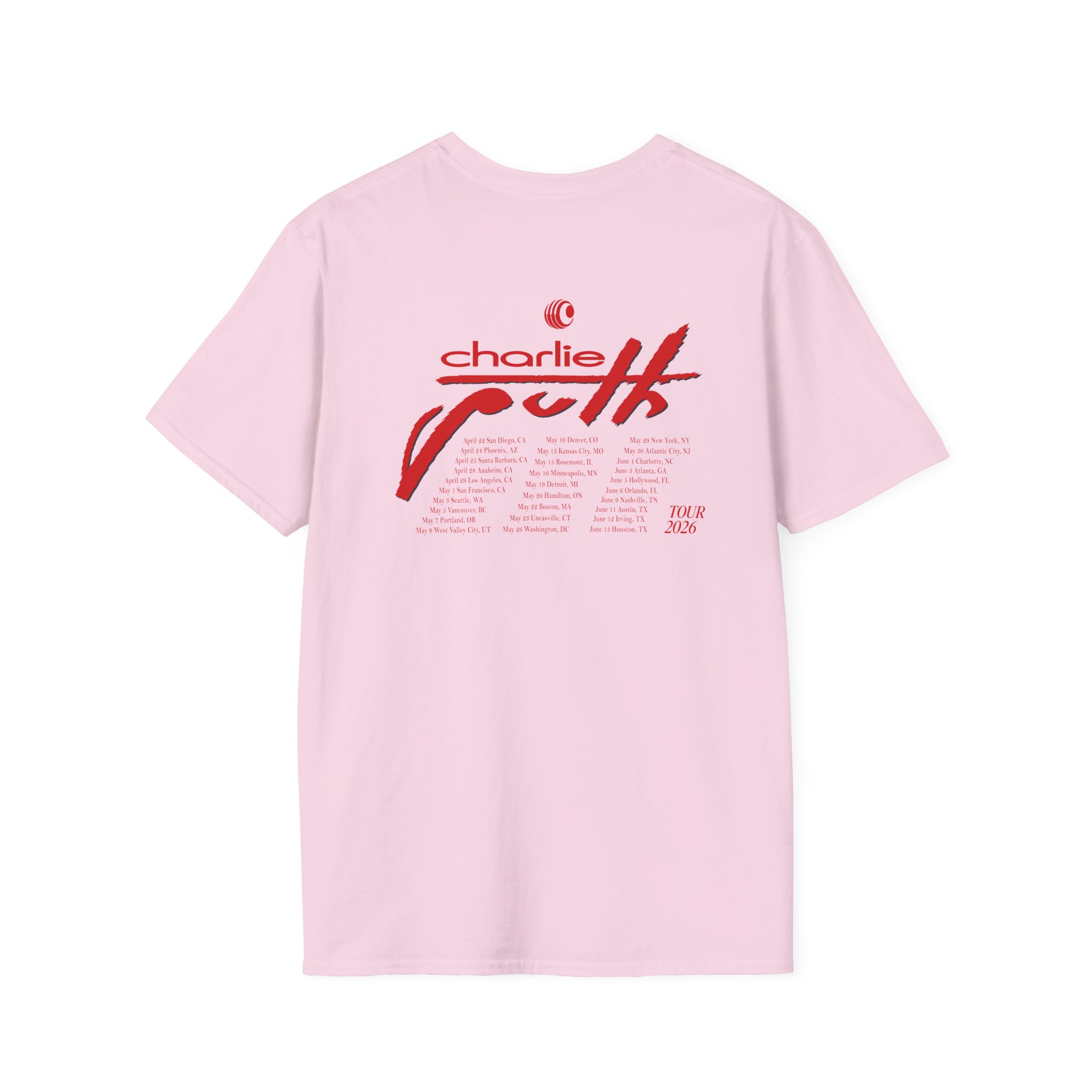 Charlie Puth Charlie Puth 2026 Tour Unisex Softstyle T-Shirt - Image 18