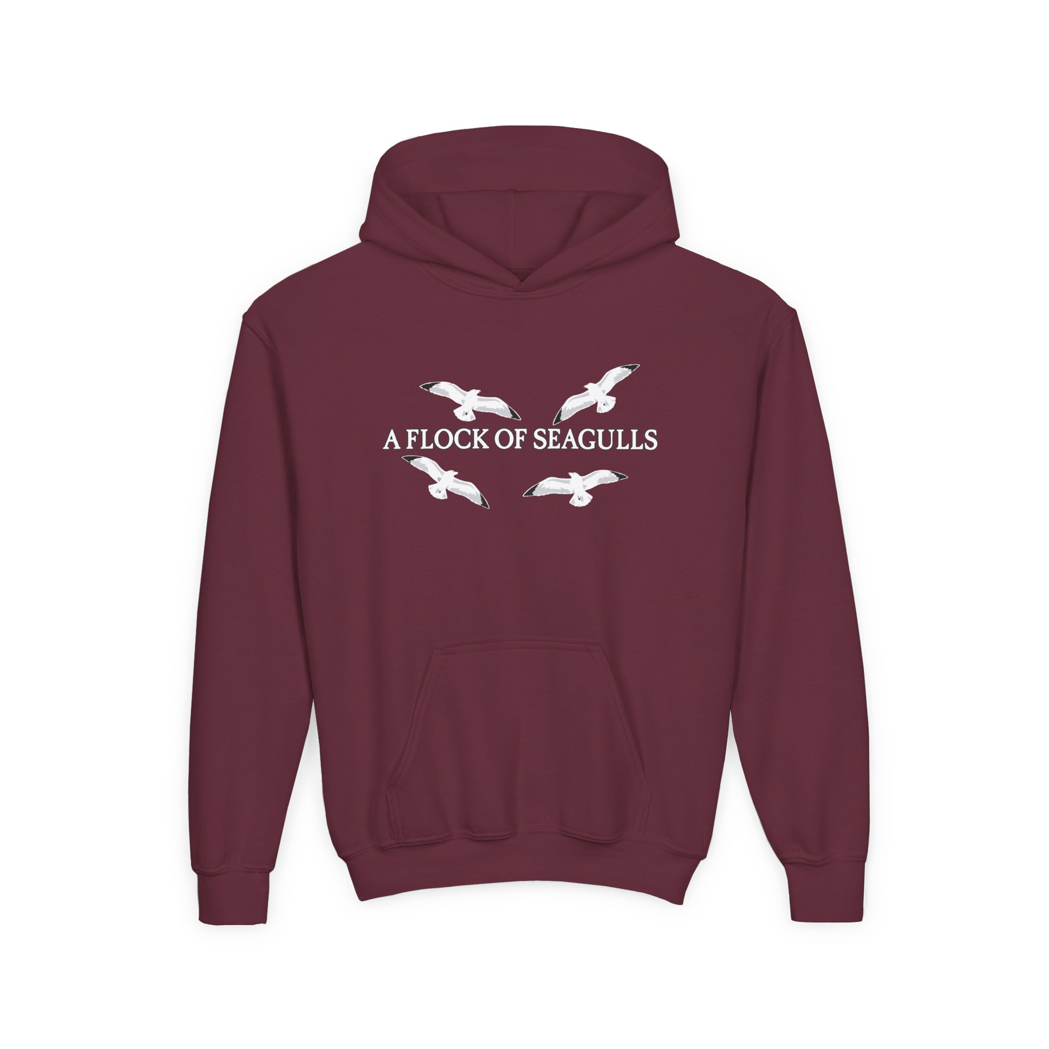 A Flock of Seagulls “Seagulls” Youth Heavy Blend Hooded Sweatshirt - Image 5