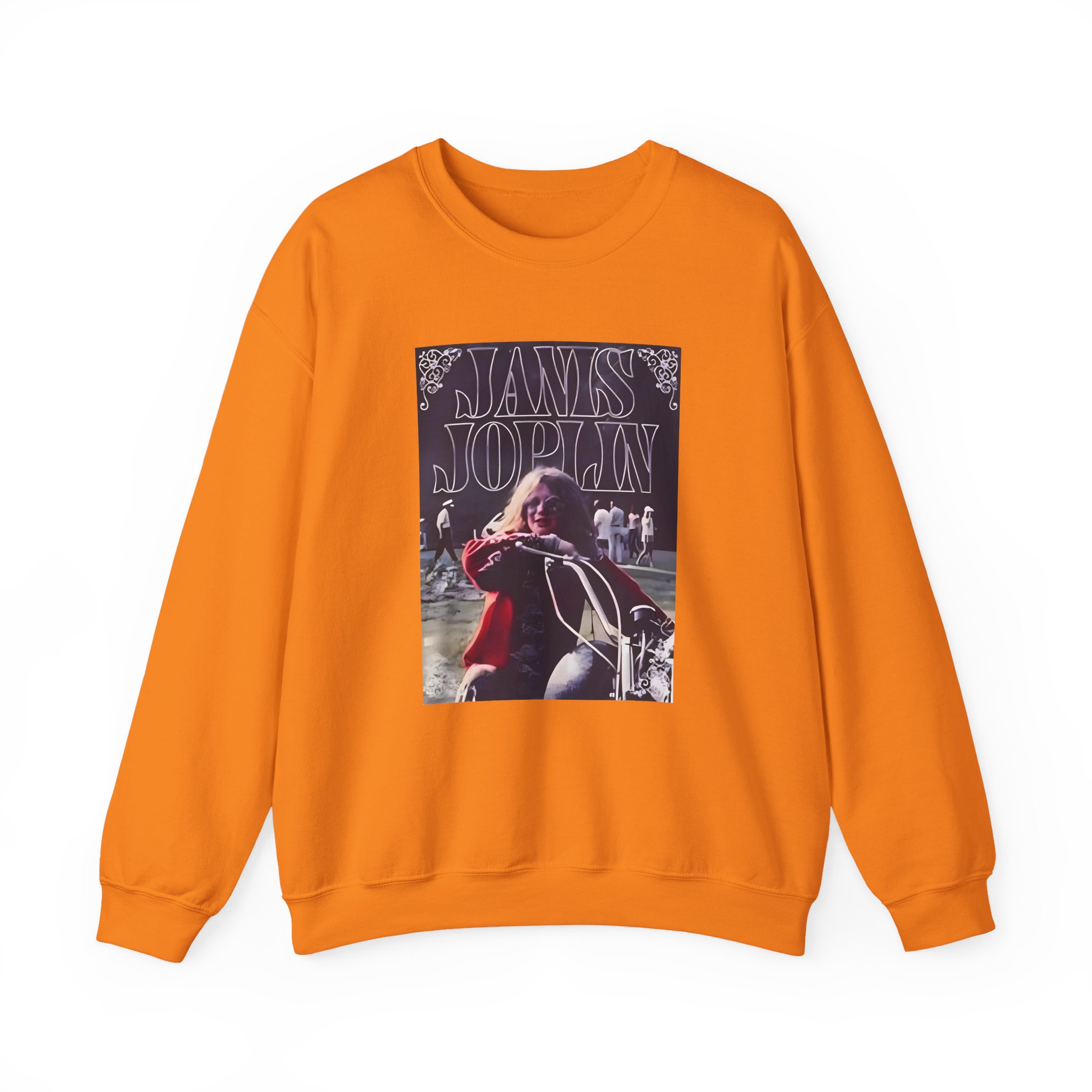 Janis Joplin Greatest Hits Motorcycle Cover Unisex Heavy Blend™ Crewneck Sweatshirt - Image 11