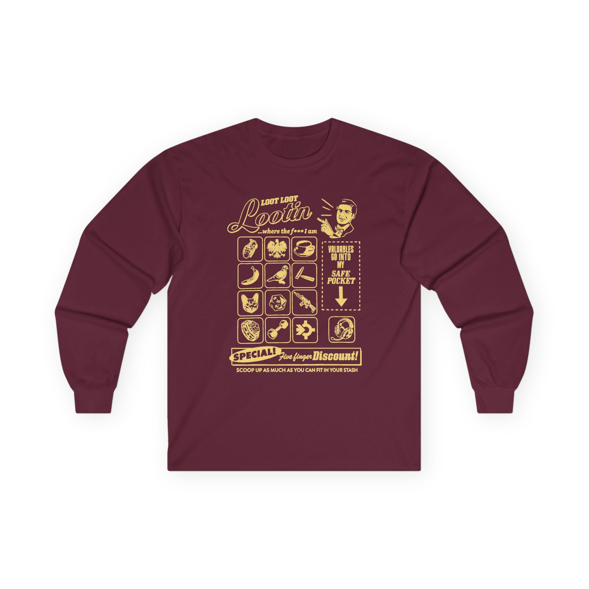 Shroud Loot Loot Unisex Ultra Cotton Long Sleeve Tee - Image 3